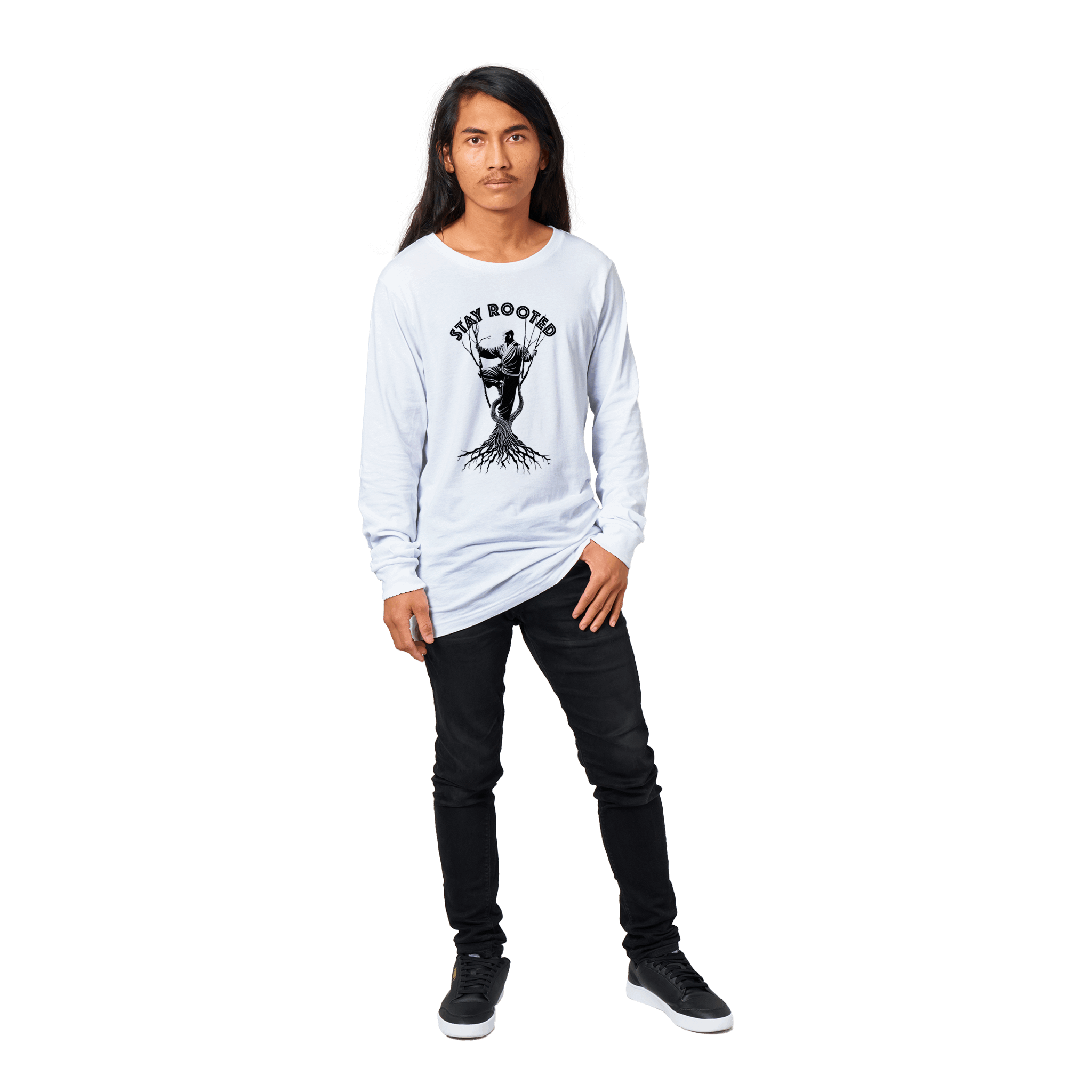 Stay Rooted Kung Fu Premium Graphic Long Sleeve T-shirt