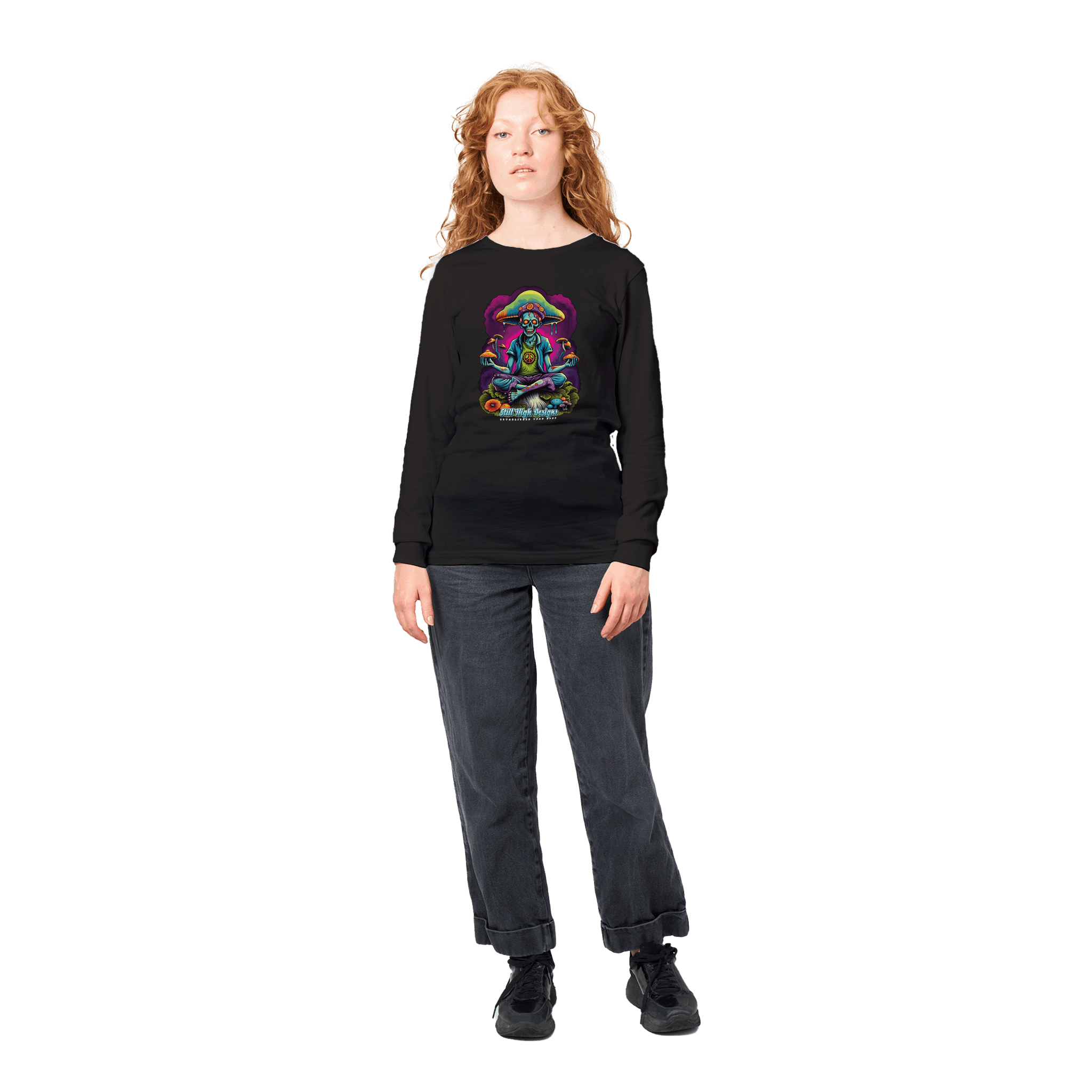 Zombie Mushroom Yoga Premium Graphic Long Sleeve