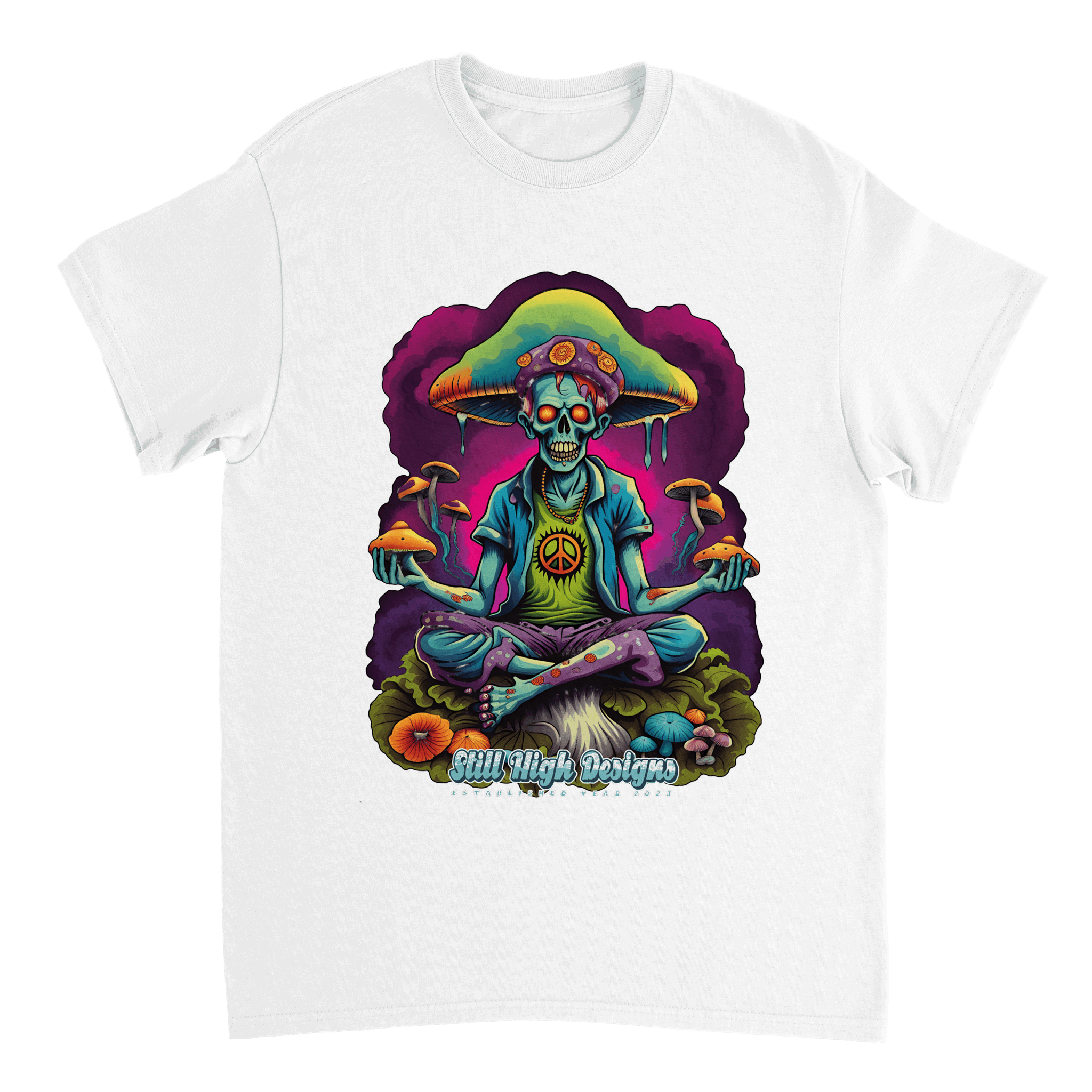 Zombie Mushroom Yoga Graphic T-shirt