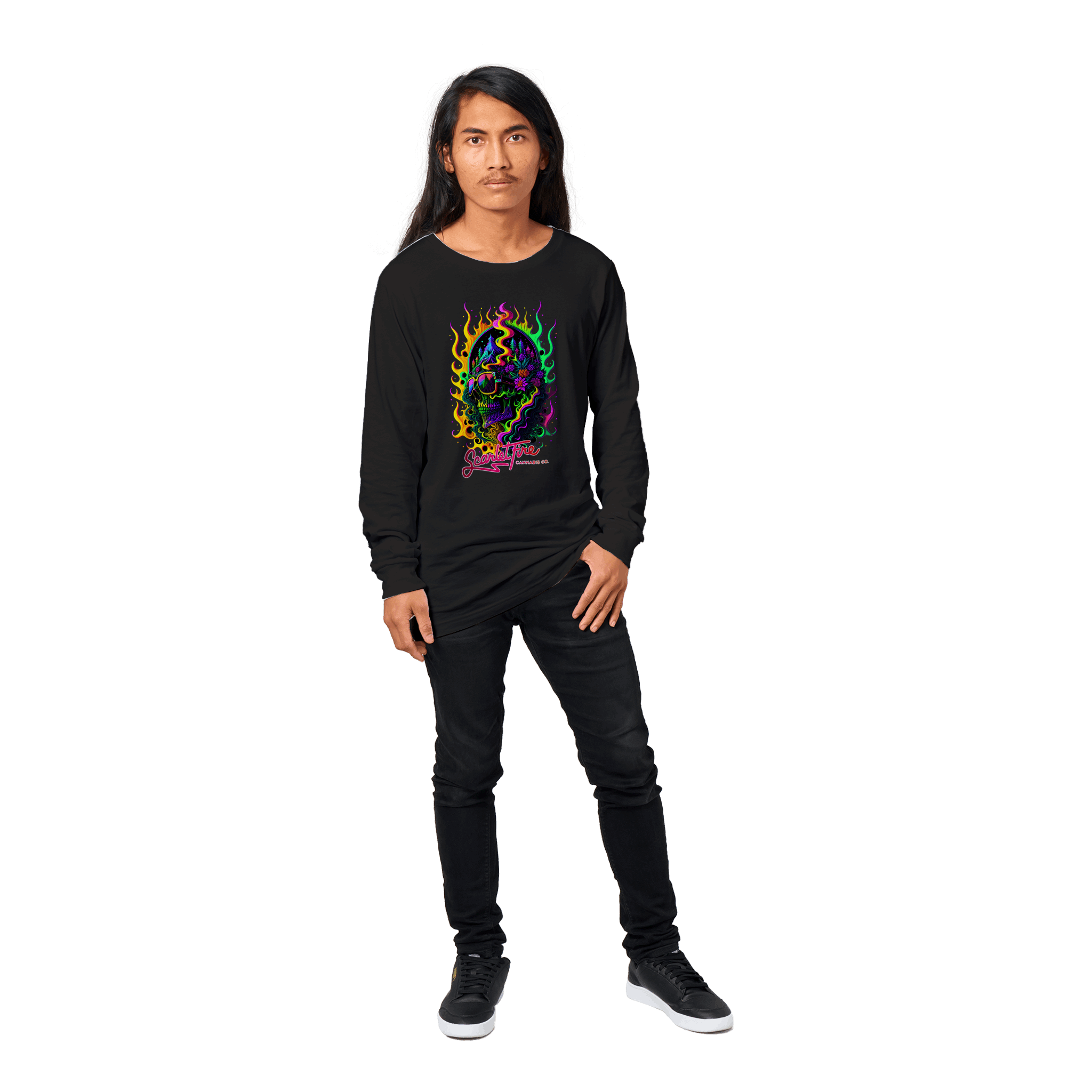 Officially Licensed Scarlet Fire Cannabis Co Premium Graphic Long Sleeve T-shirt