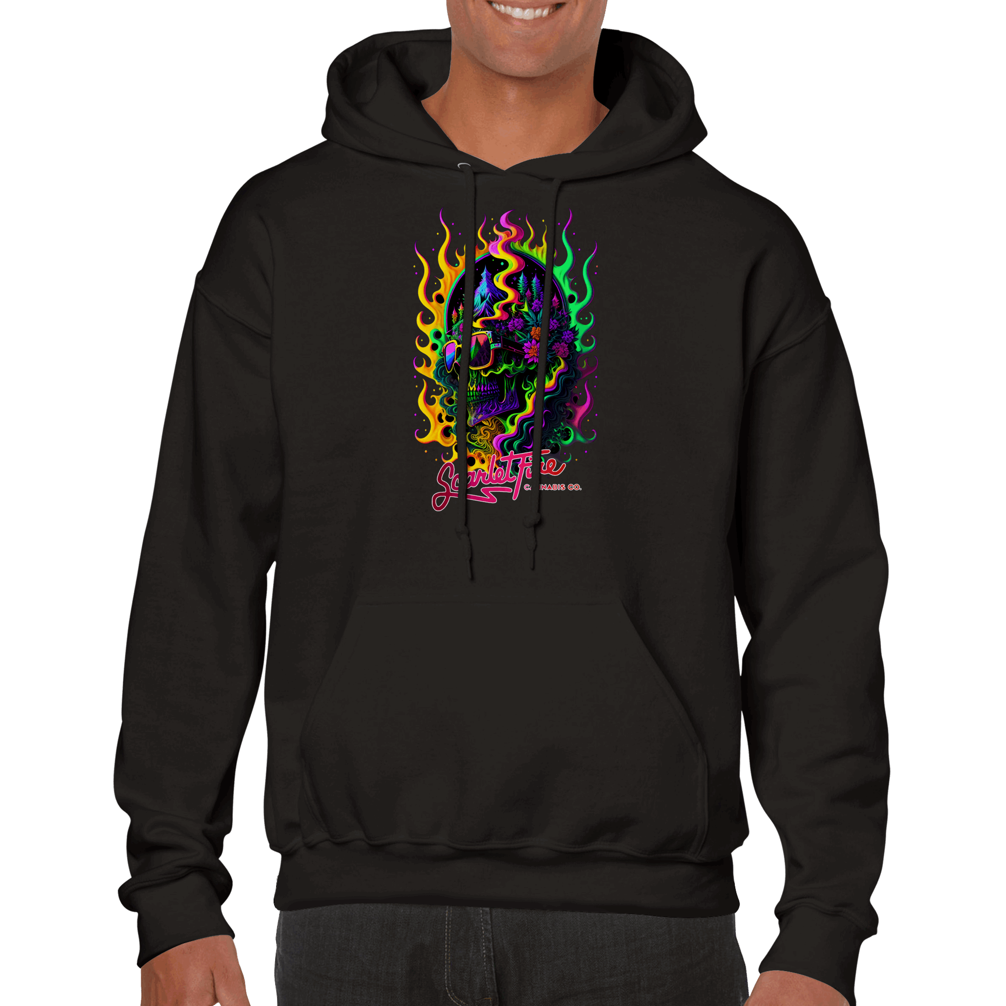 Official Licensed Scarlet Fire Cannabis Co Premium Unisex Pullover Hoodie