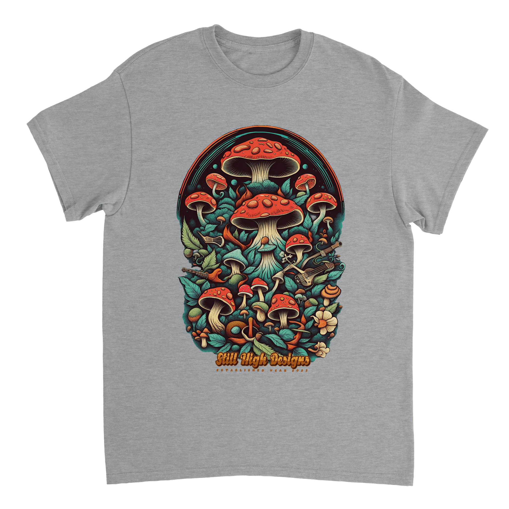 Magic Mushroom Guitar Graphic T-Shirt