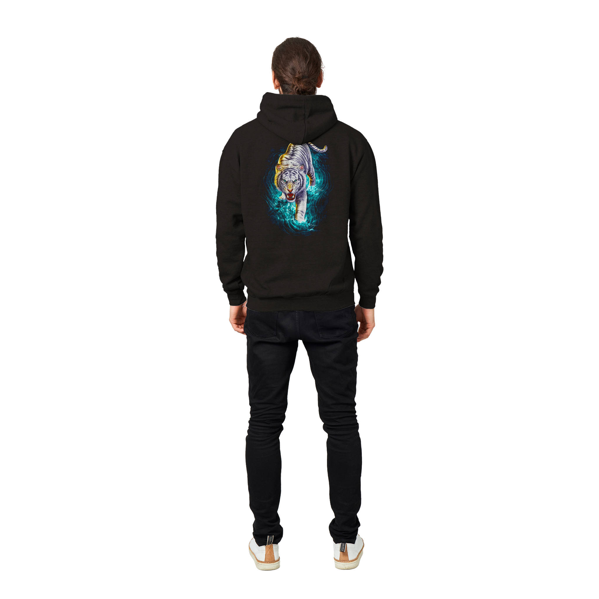 White Tiger River Premium Graphic Pullover Hoodie White Tiger River Premium Graphic Pullover Hoodie