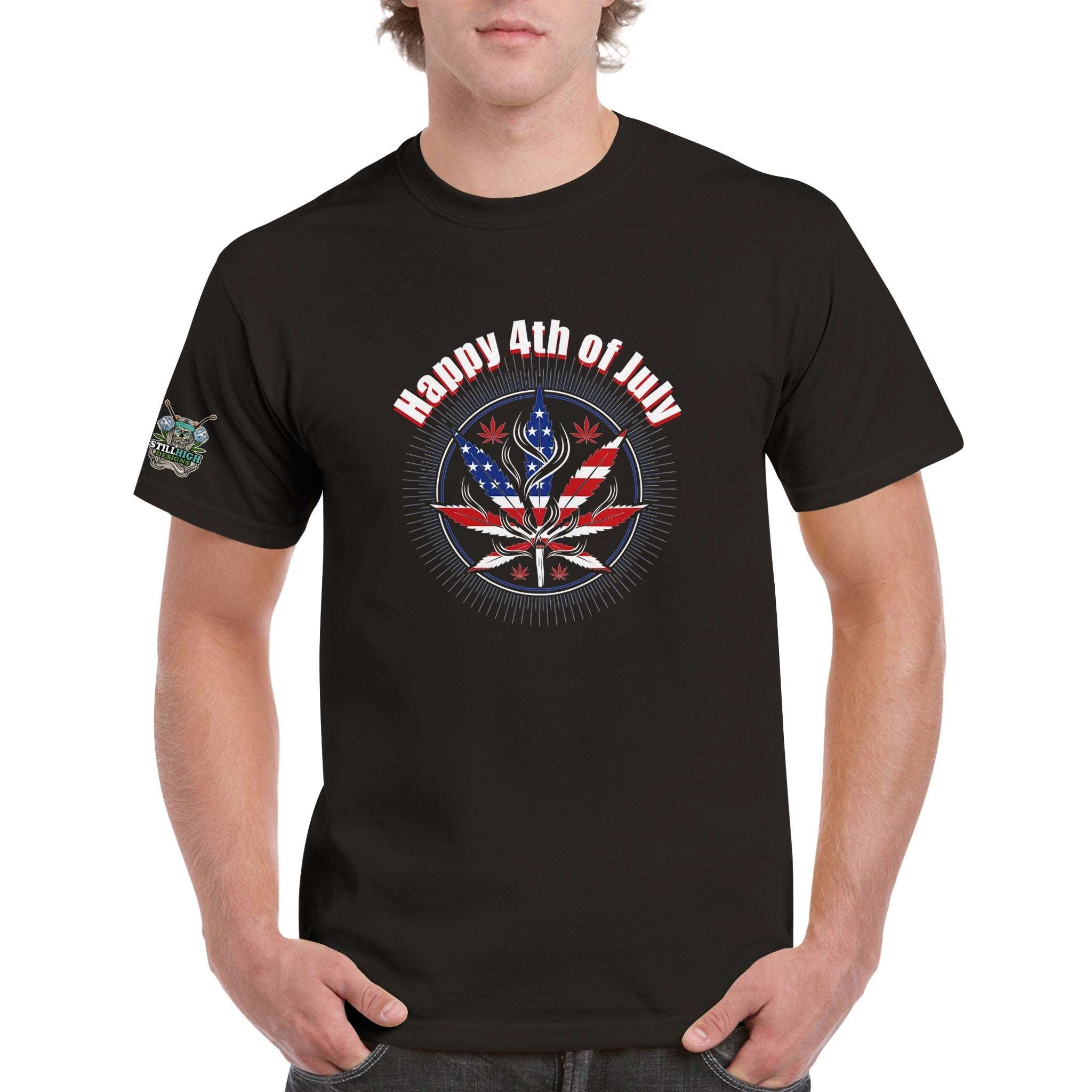 4th of July Cannabis Graphic T-Shirt | Graphic T-Shirt | Still High Designs