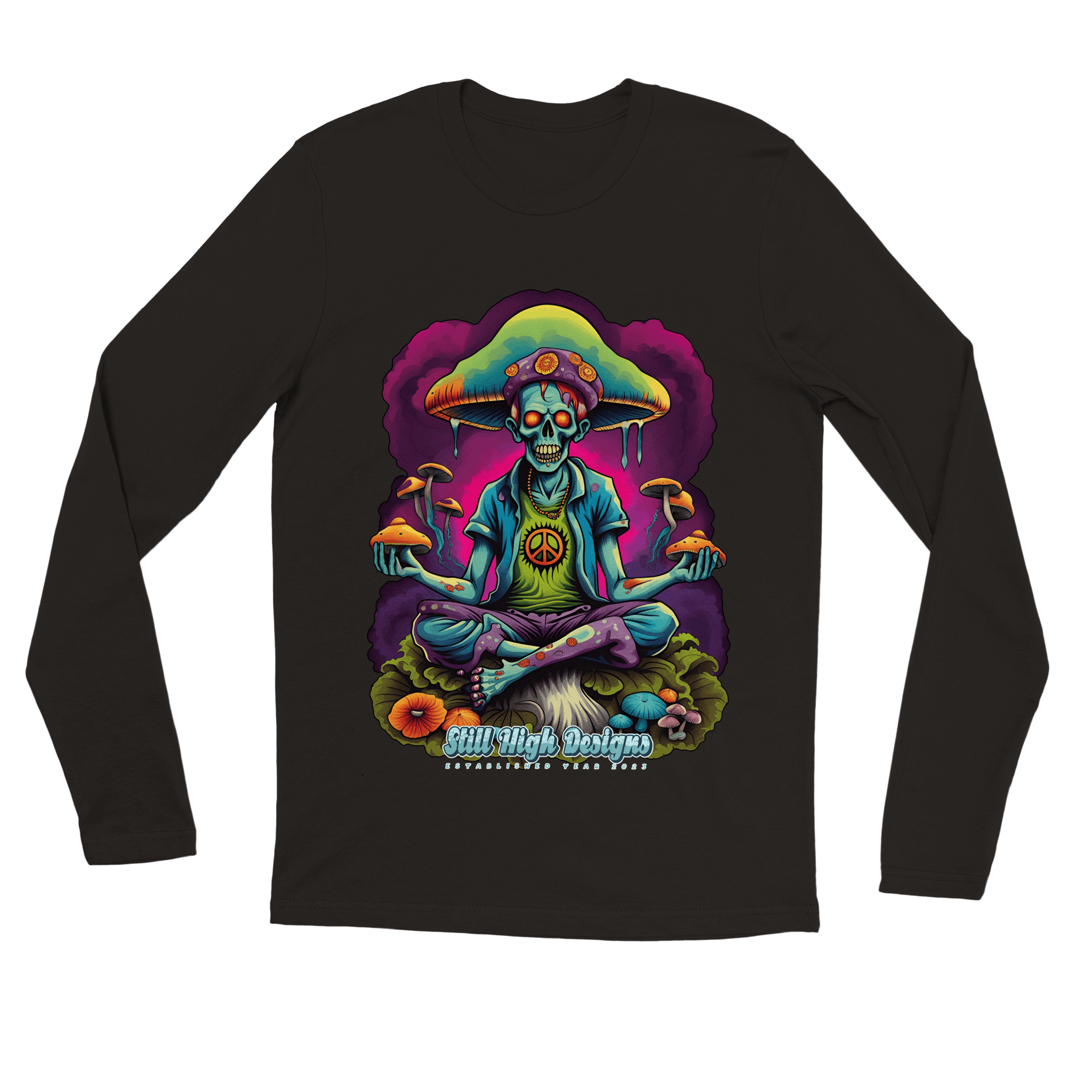 Zombie Mushroom Yoga Premium Graphic Long Sleeve