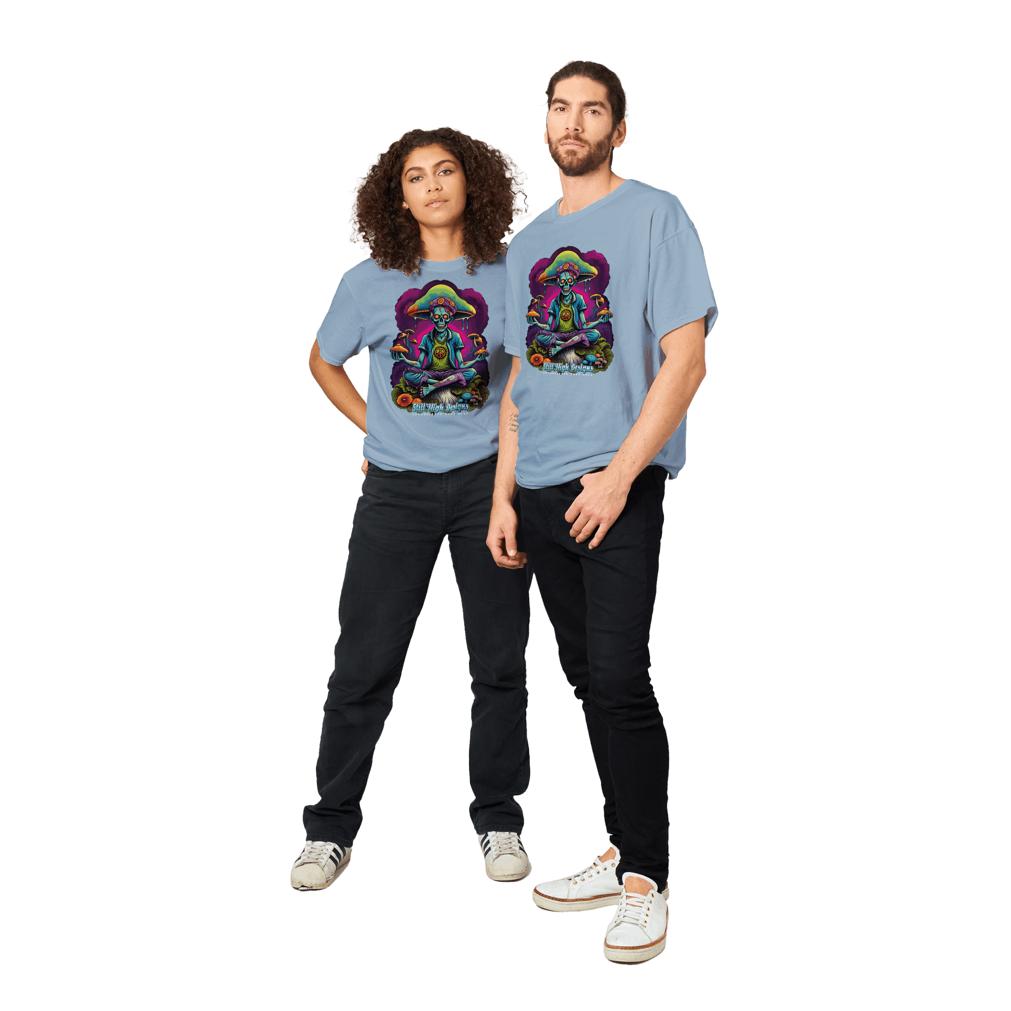 Zombie Mushroom Yoga Graphic T-shirt