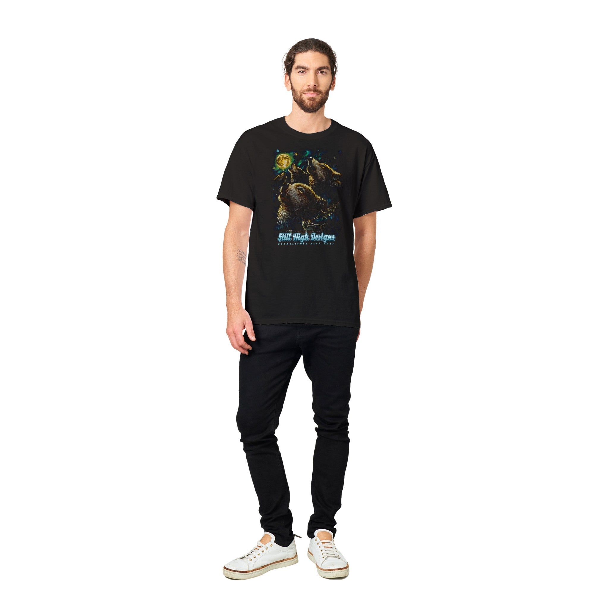 Meute de loups hurlants T-shirt graphique 