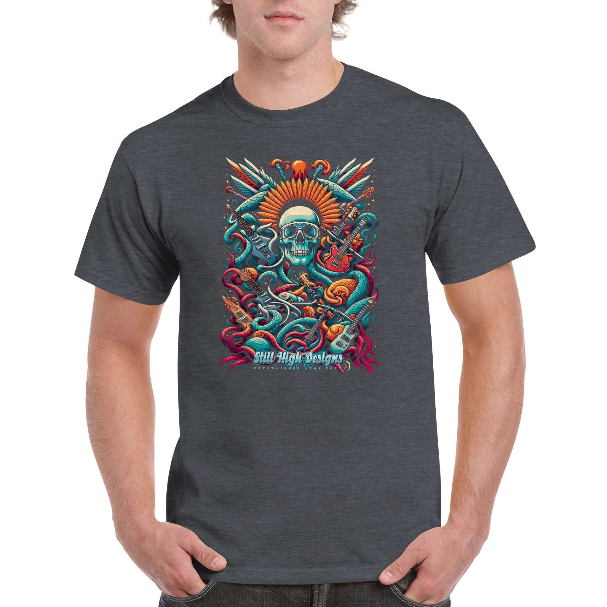 Skull Guitars Graphic T-Shirt