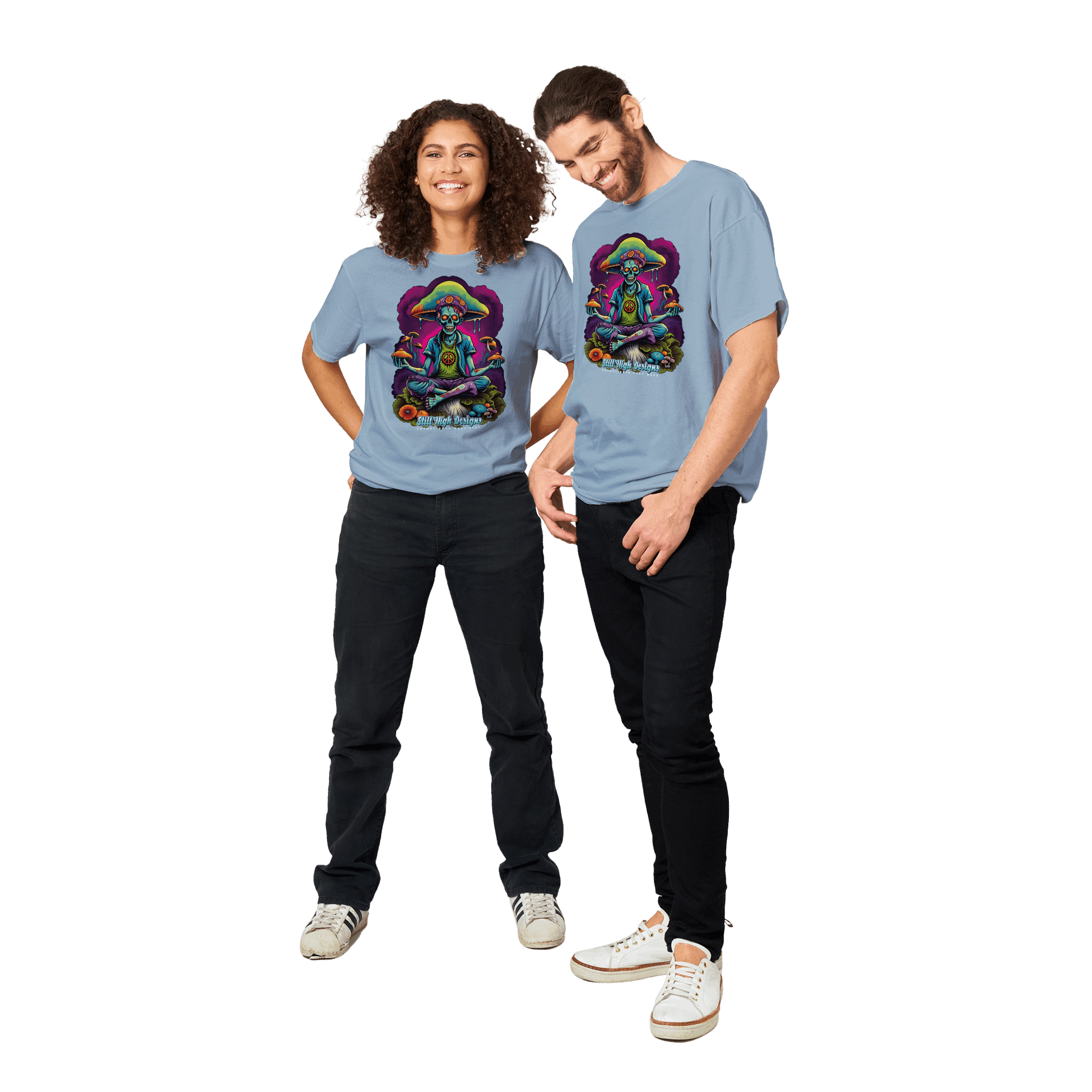 Zombie Mushroom Yoga Graphic T-shirt