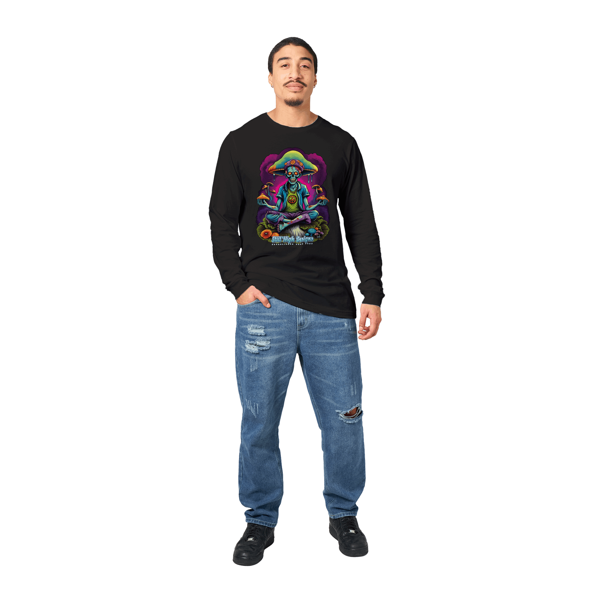 Zombie Mushroom Yoga Premium Graphic Long Sleeve