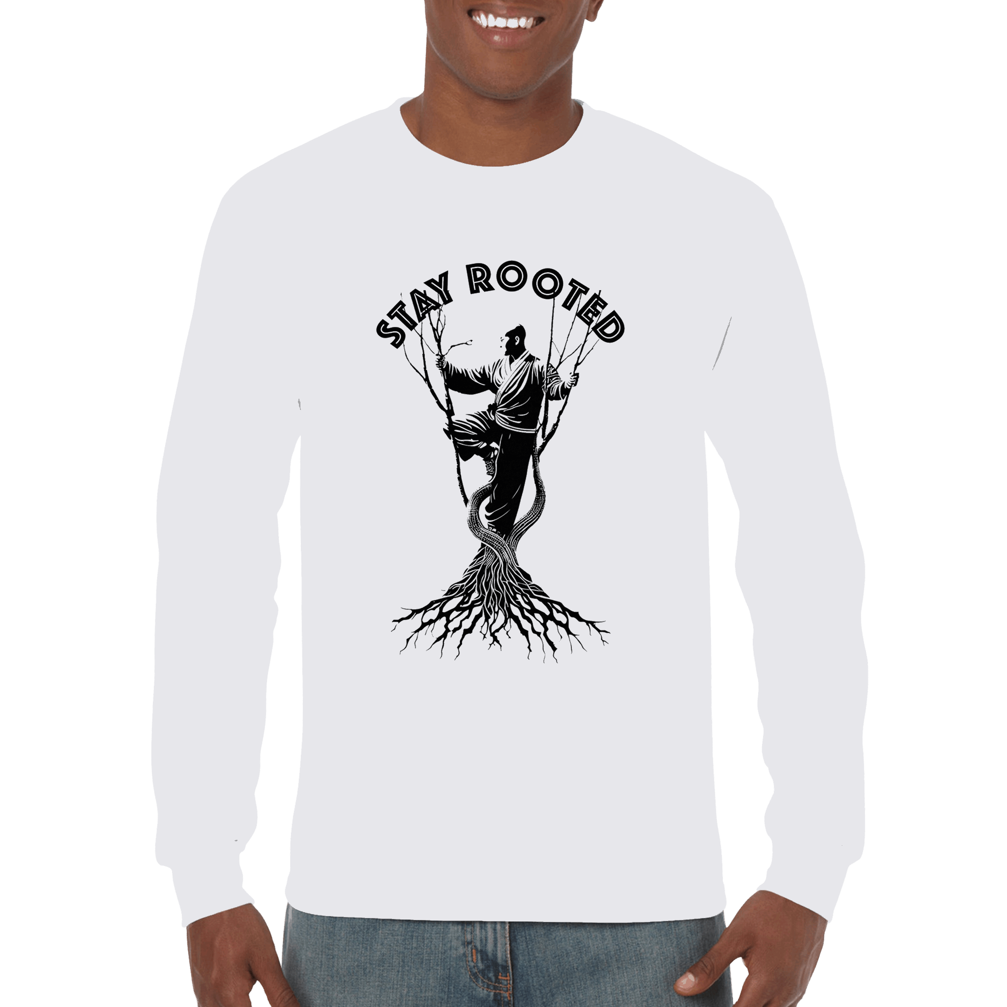 Stay Rooted Kung Fu Premium Graphic Long Sleeve T-shirt