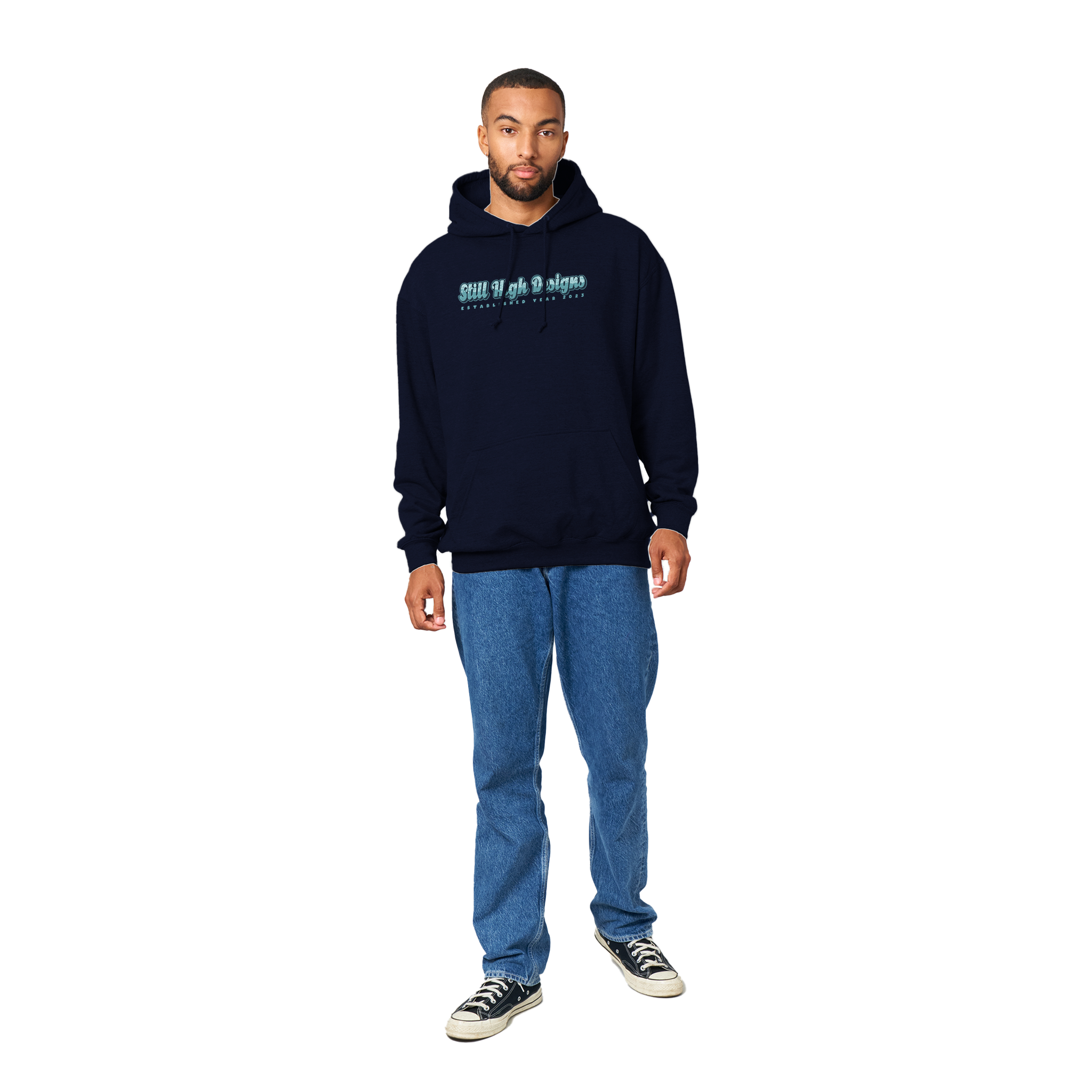 White Tiger River Premium Graphic Pullover Hoodie 