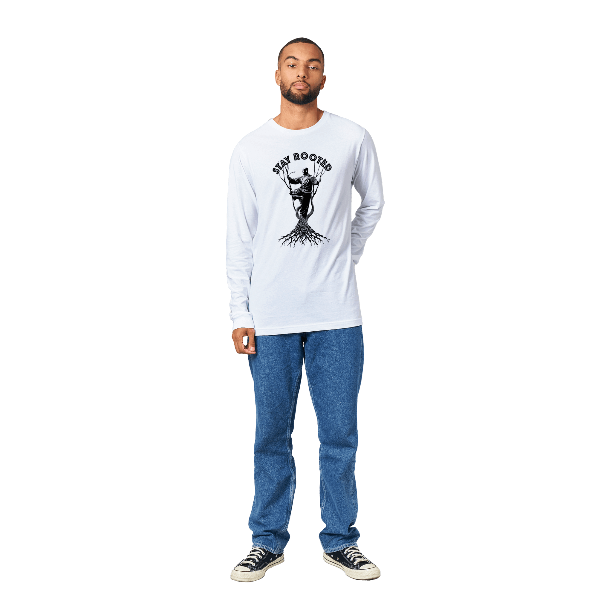 Stay Rooted Kung Fu Premium Graphic Long Sleeve T-shirt