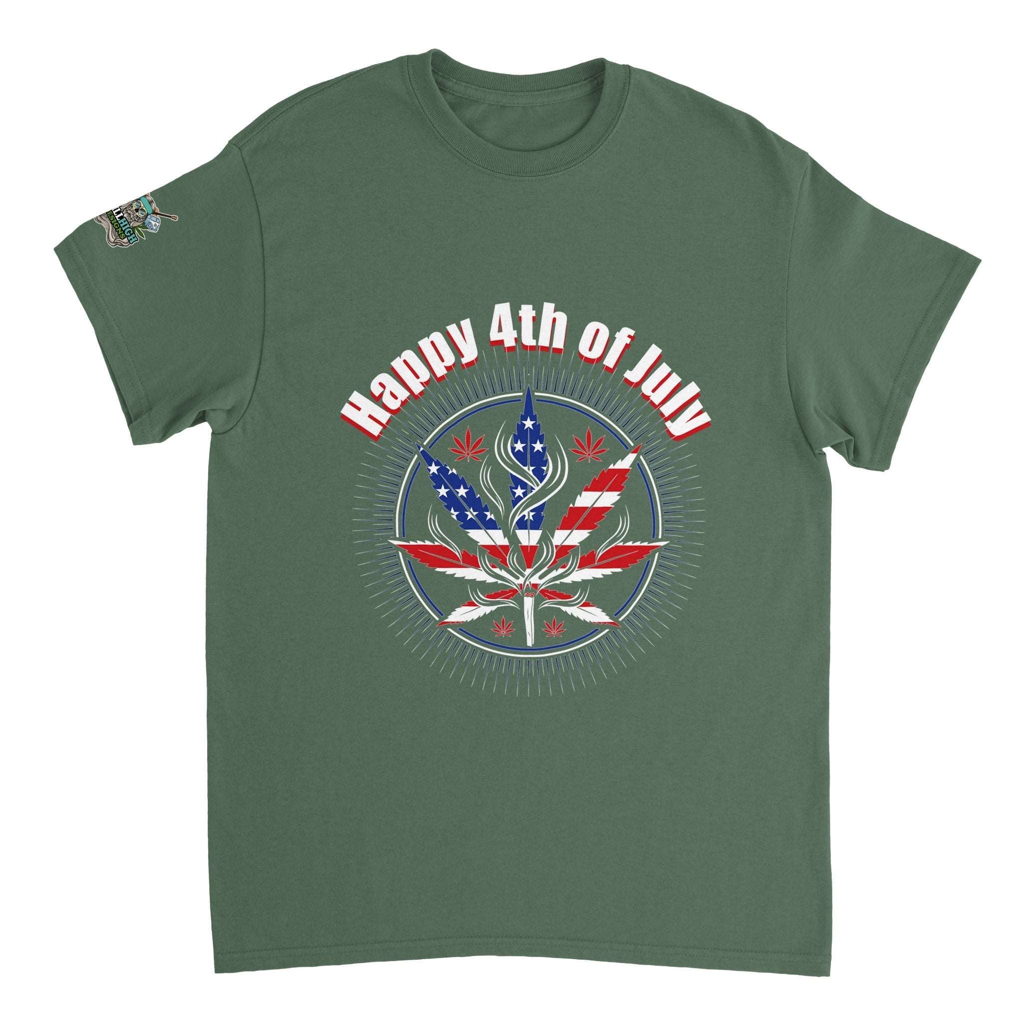 4th of July Cannabis Graphic T-Shirt | Graphic T-Shirt | Still High Designs