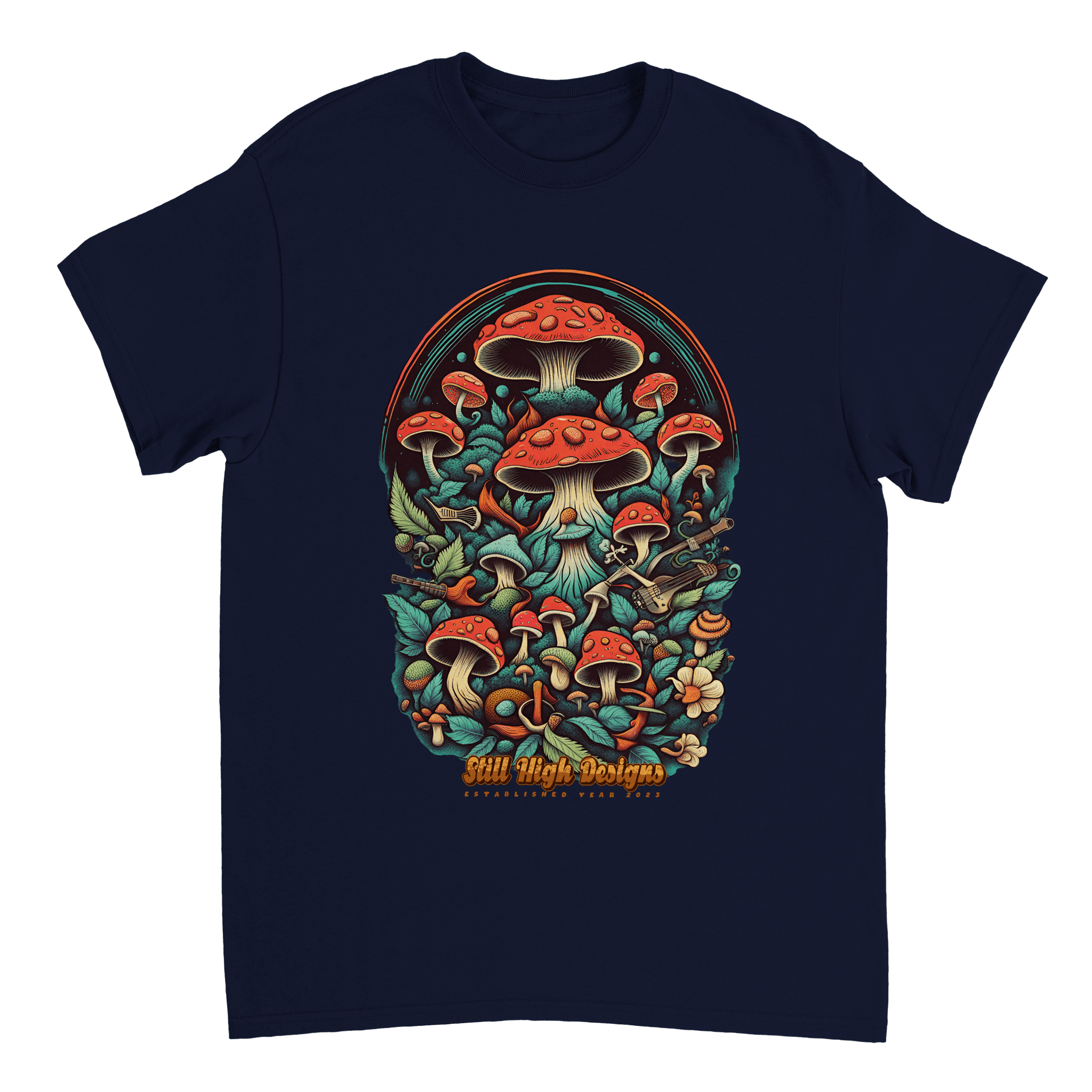 Magic Mushroom Guitar Graphic T-Shirt