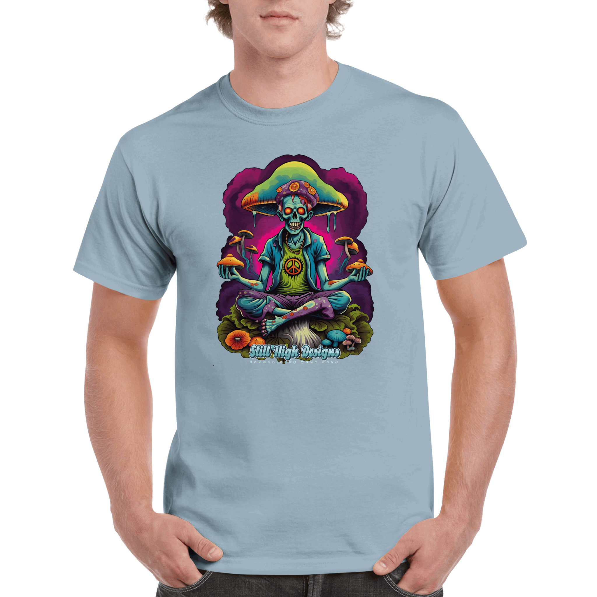 Zombie Mushroom Yoga Graphic T-shirt