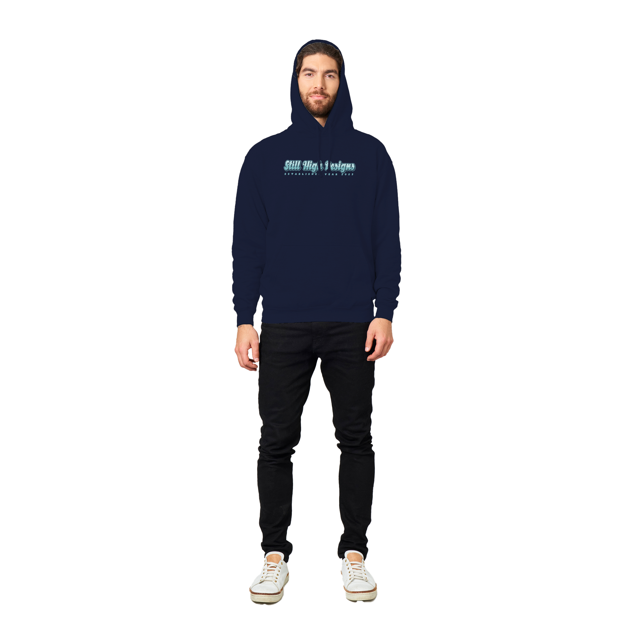 White Tiger River Premium Graphic Pullover Hoodie