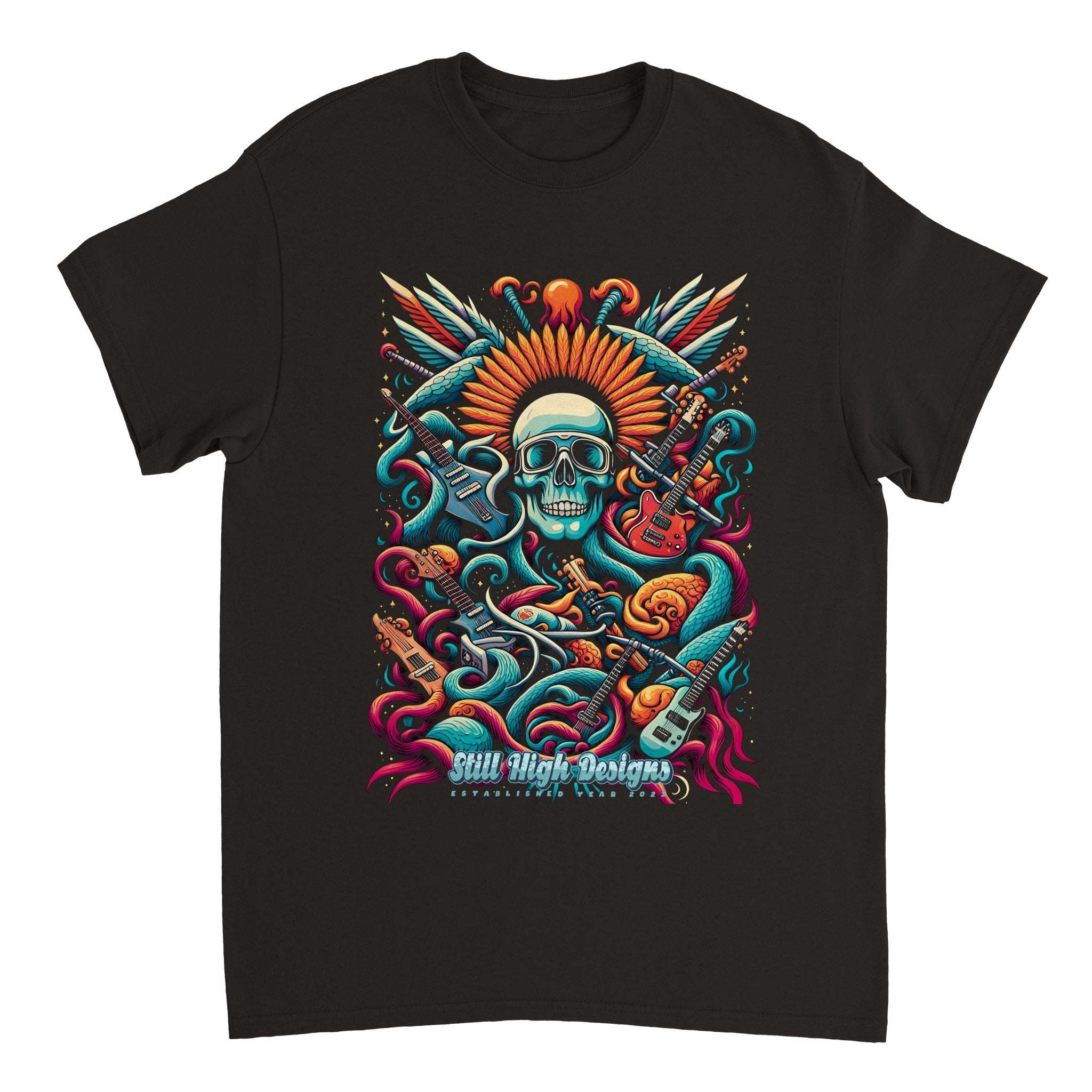 Skull Guitars Graphic T-Shirt