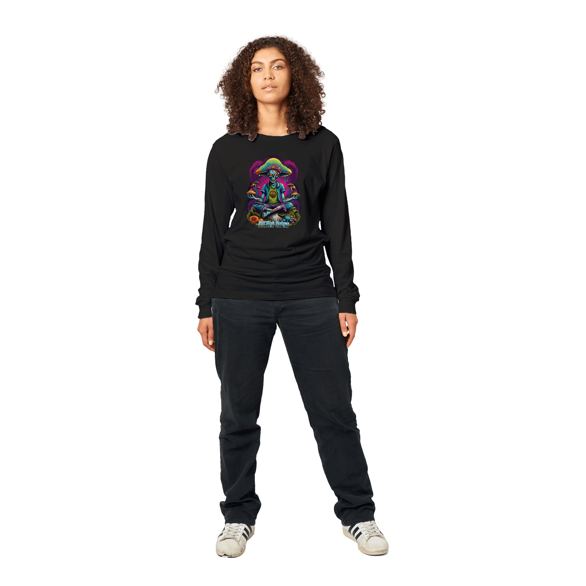 Zombie Mushroom Yoga Premium Graphic Long Sleeve