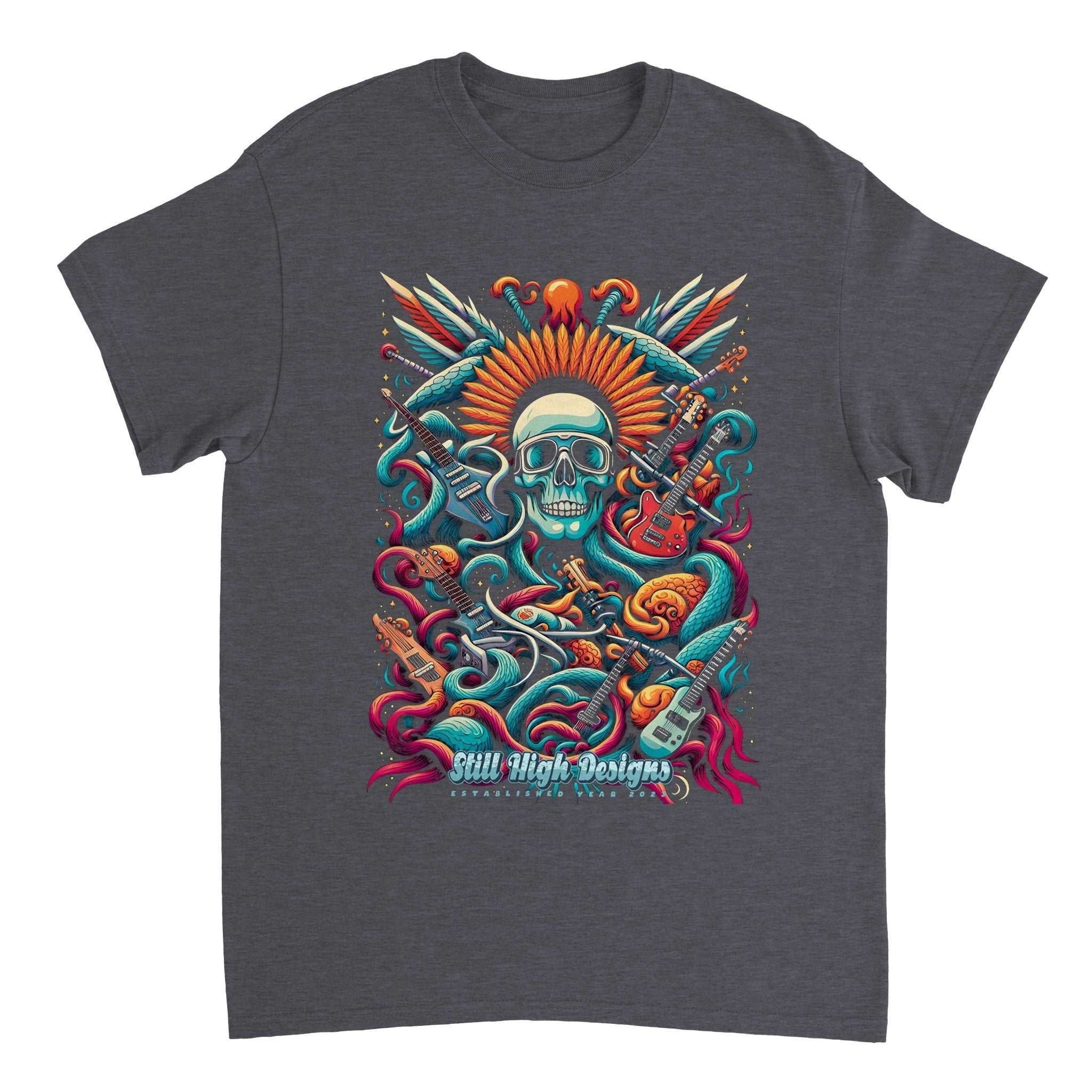 Skull Guitars Graphic T-Shirt