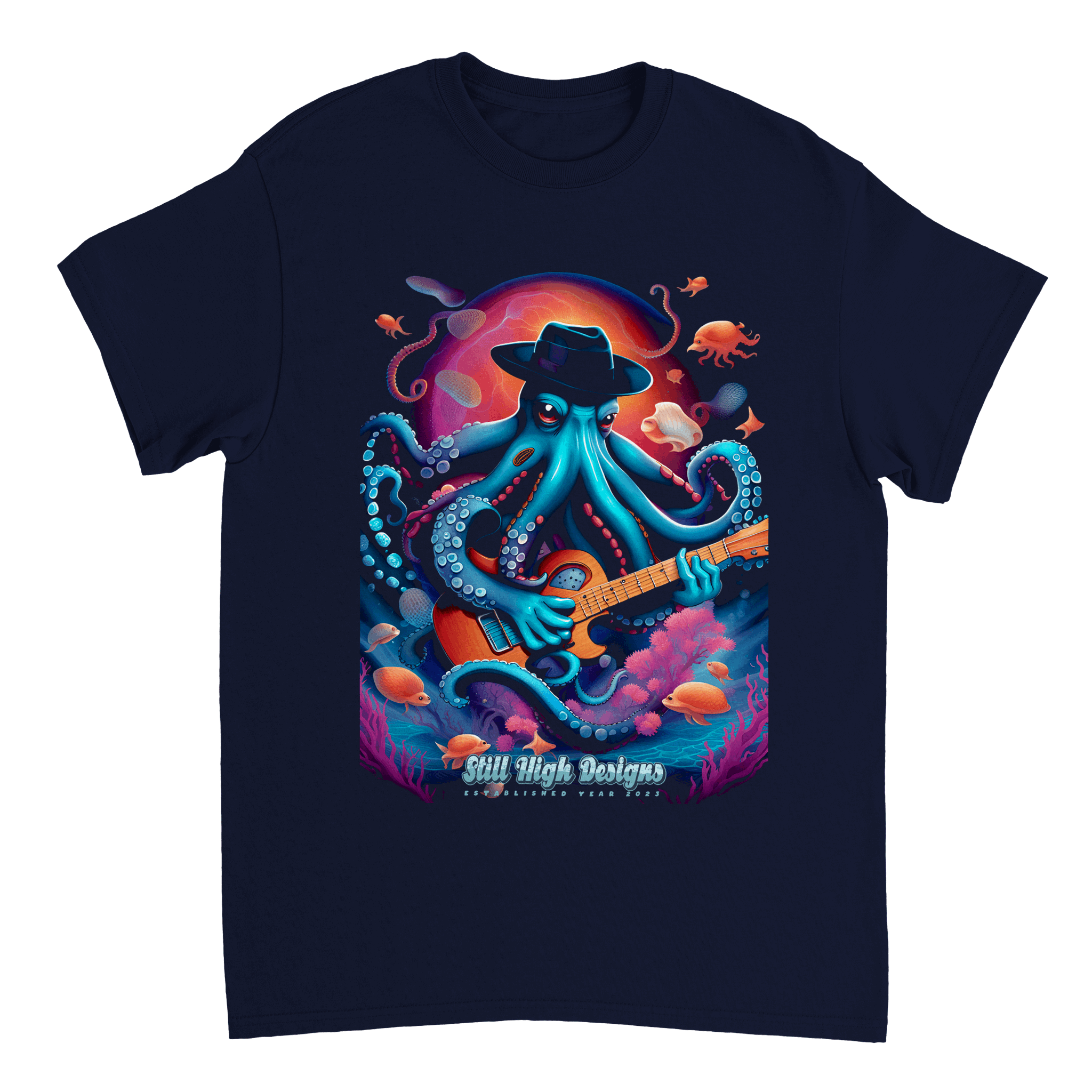 Octopus Guitar Graphic T-Shirt
