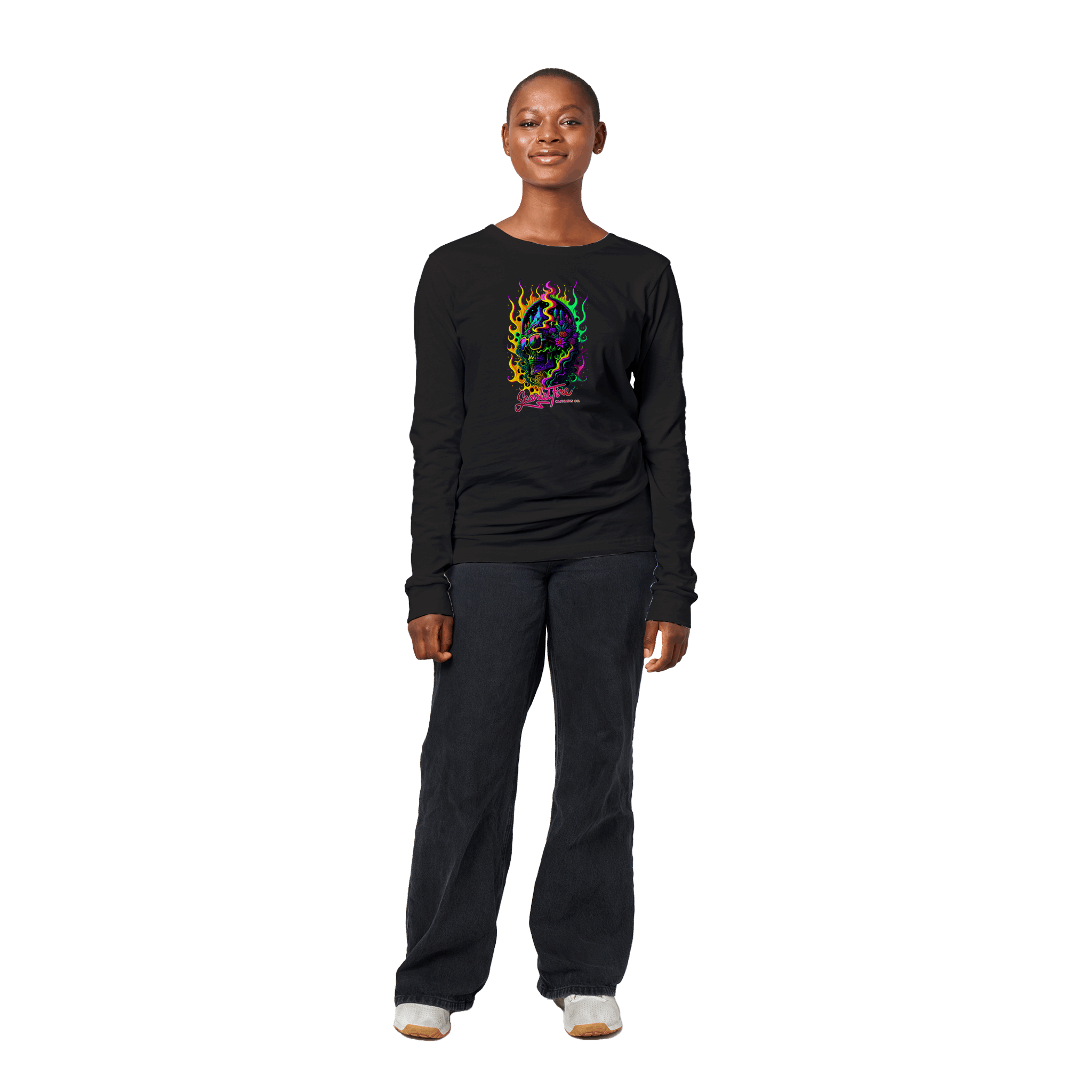 Officially Licensed Scarlet Fire Cannabis Co Premium Graphic Long Sleeve T-shirt