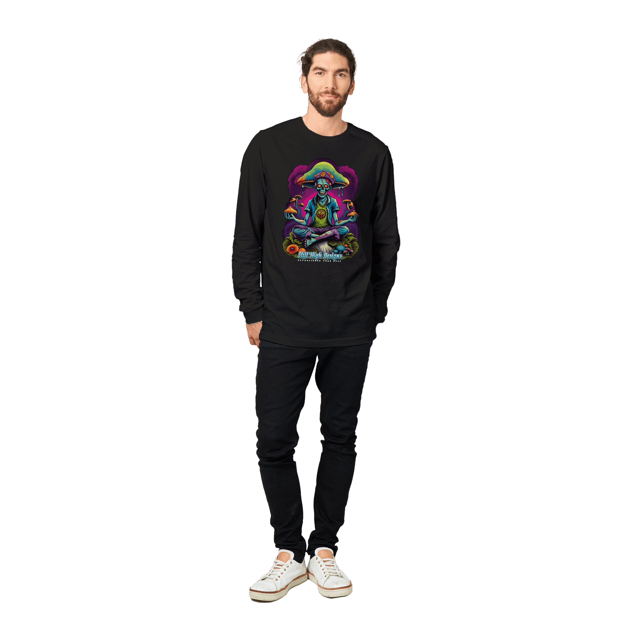 Zombie Mushroom Yoga Premium Graphic Long Sleeve