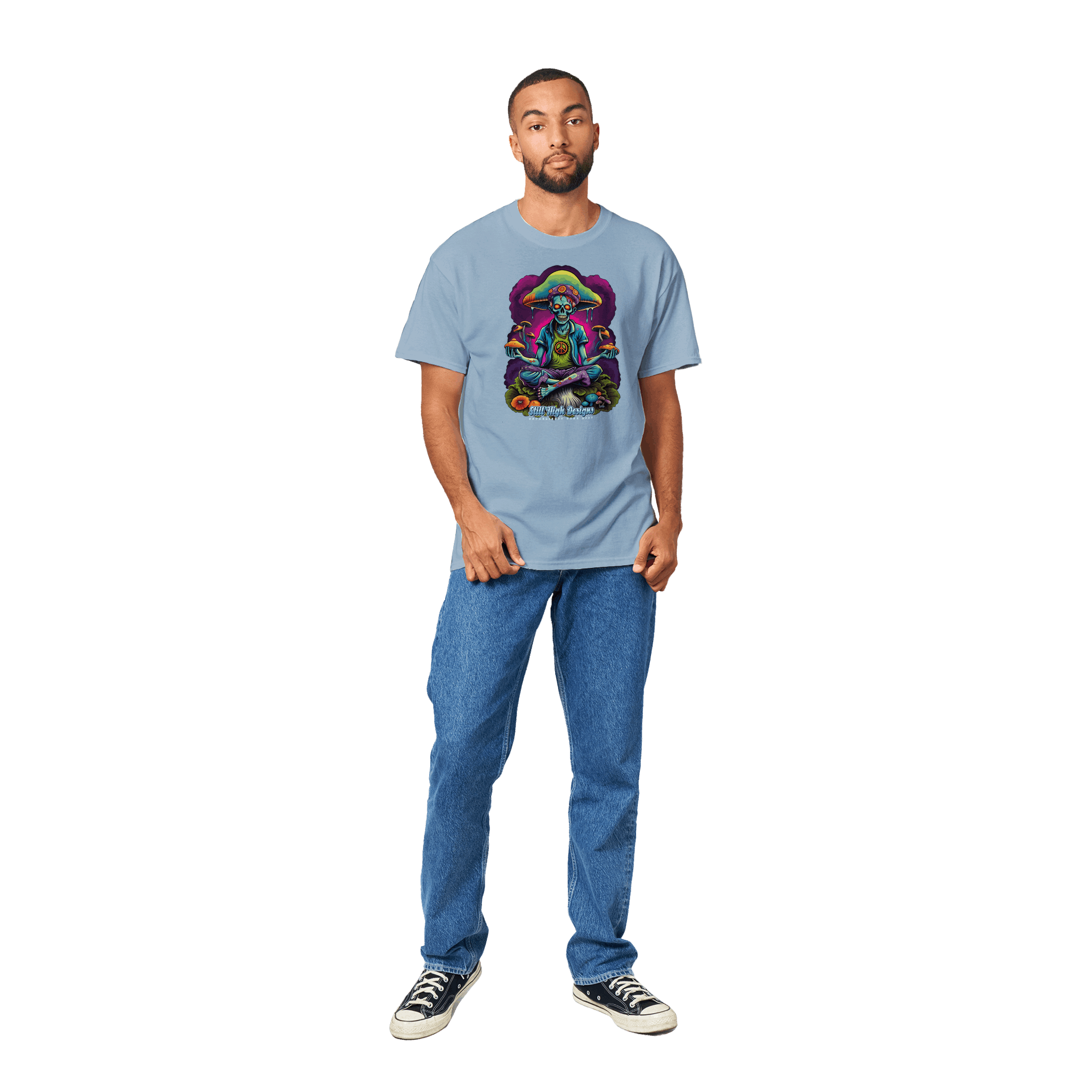 Zombie Mushroom Yoga Graphic T-shirt