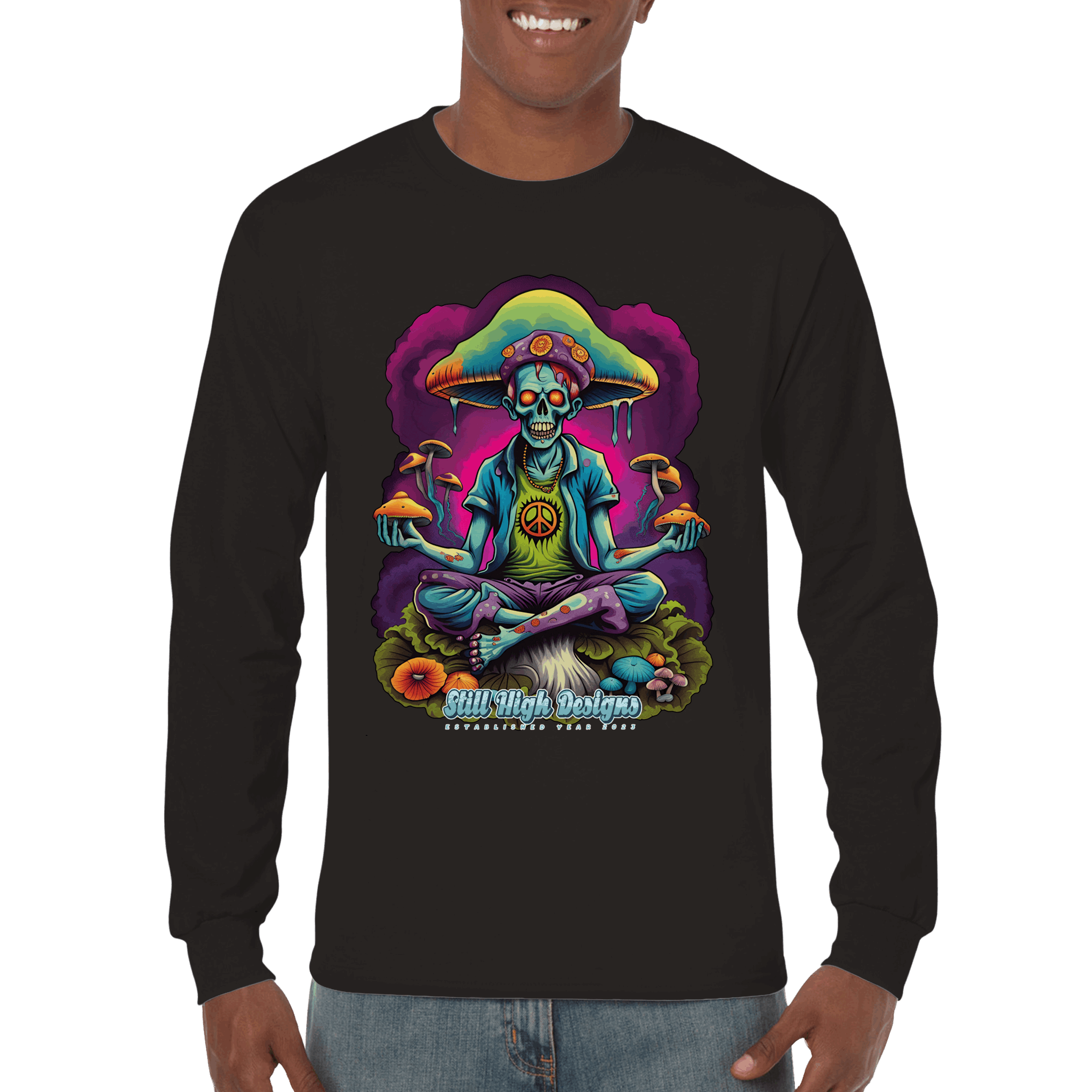 Zombie Mushroom Yoga Premium Graphic Long Sleeve