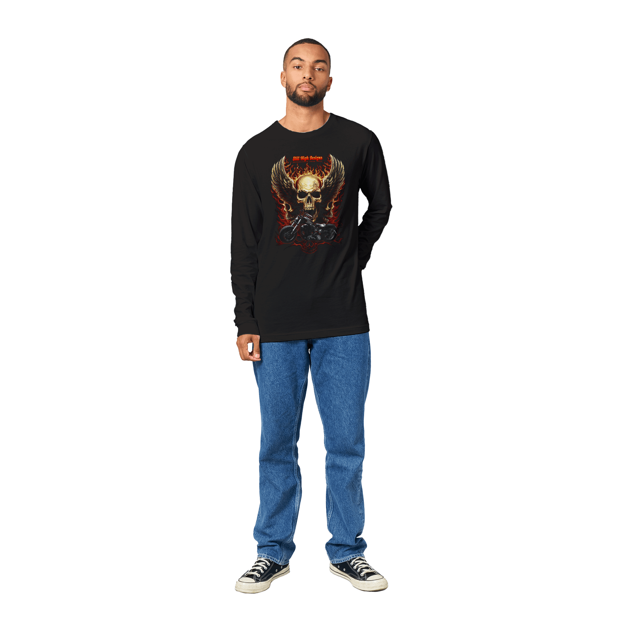 Skulls & Cruiser Premium Graphic Long Sleeve Shirt