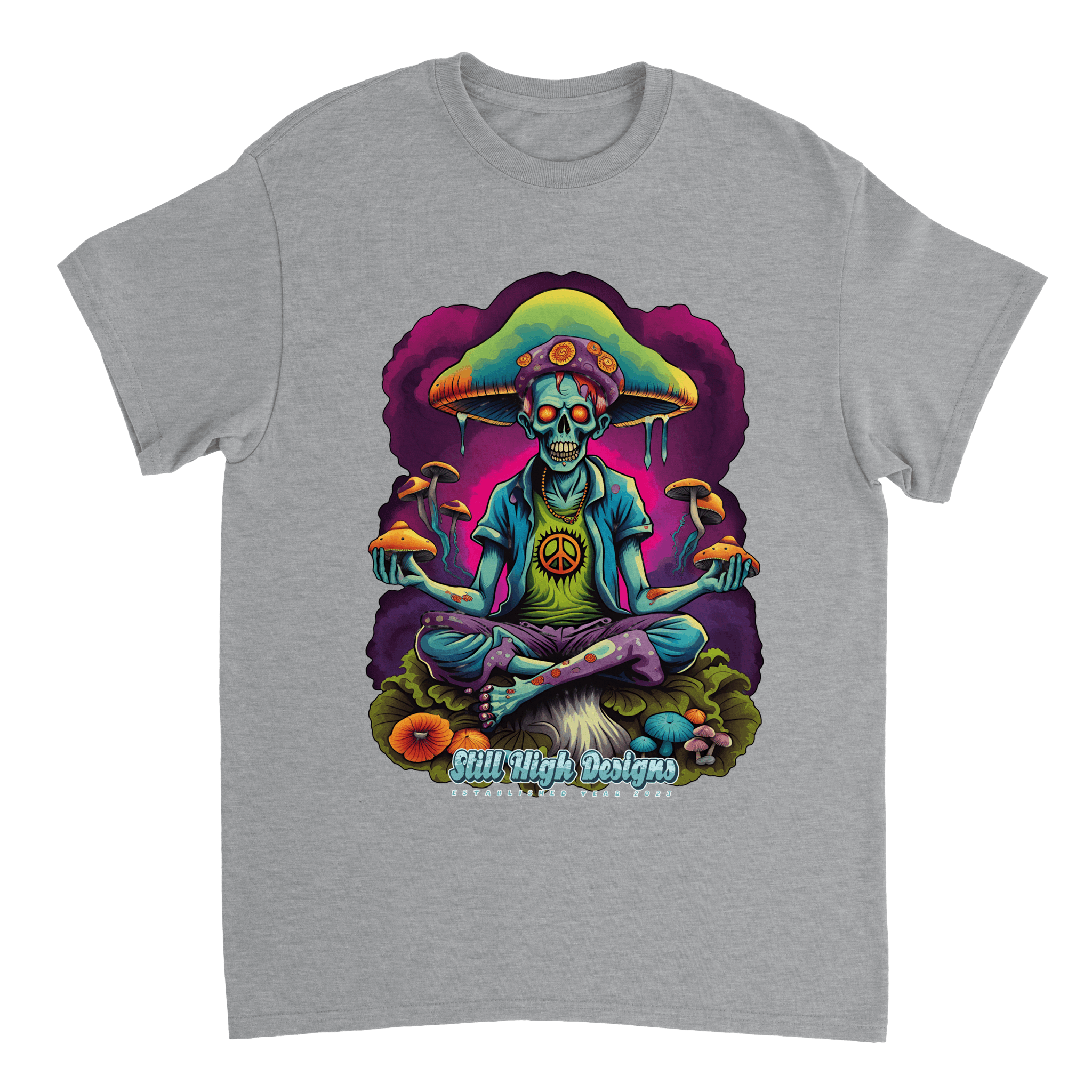 Zombie Mushroom Yoga Graphic T-shirt