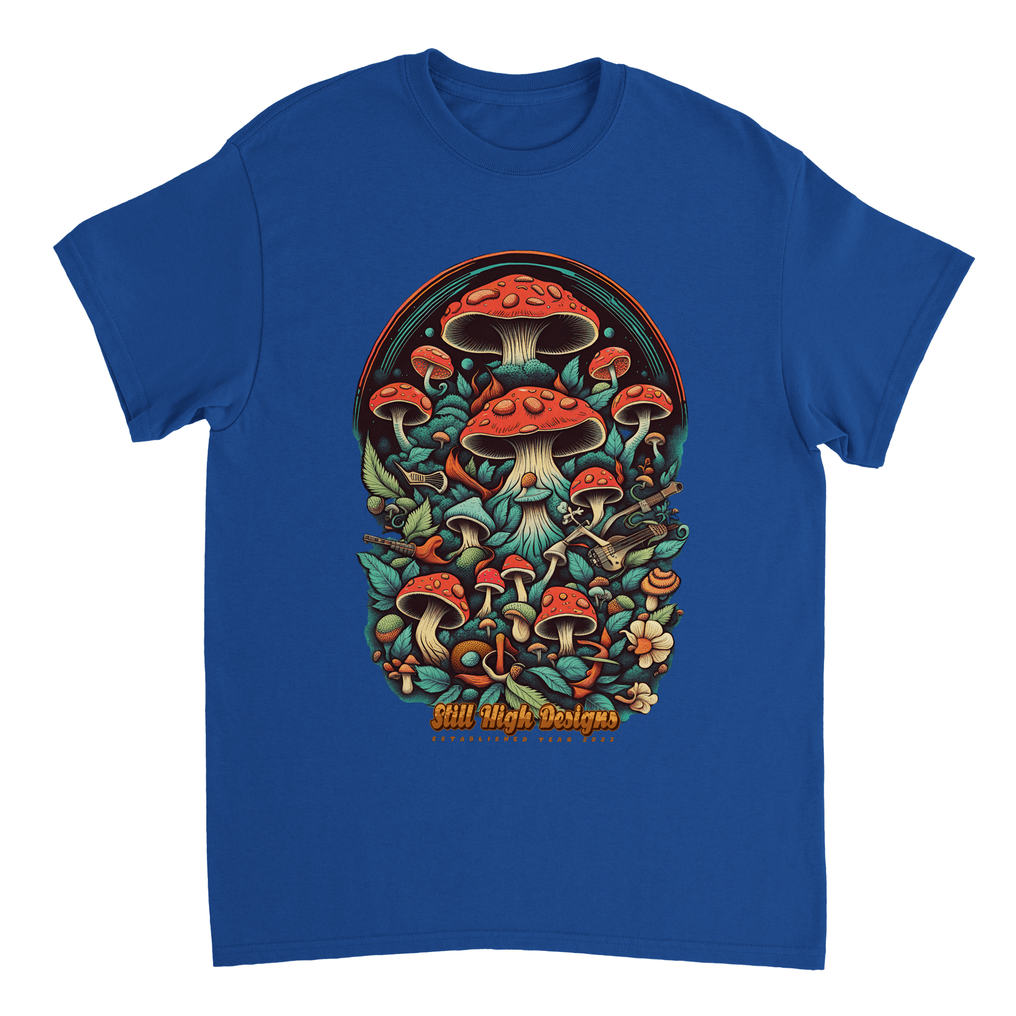 Magic Mushroom Guitar Graphic T-Shirt