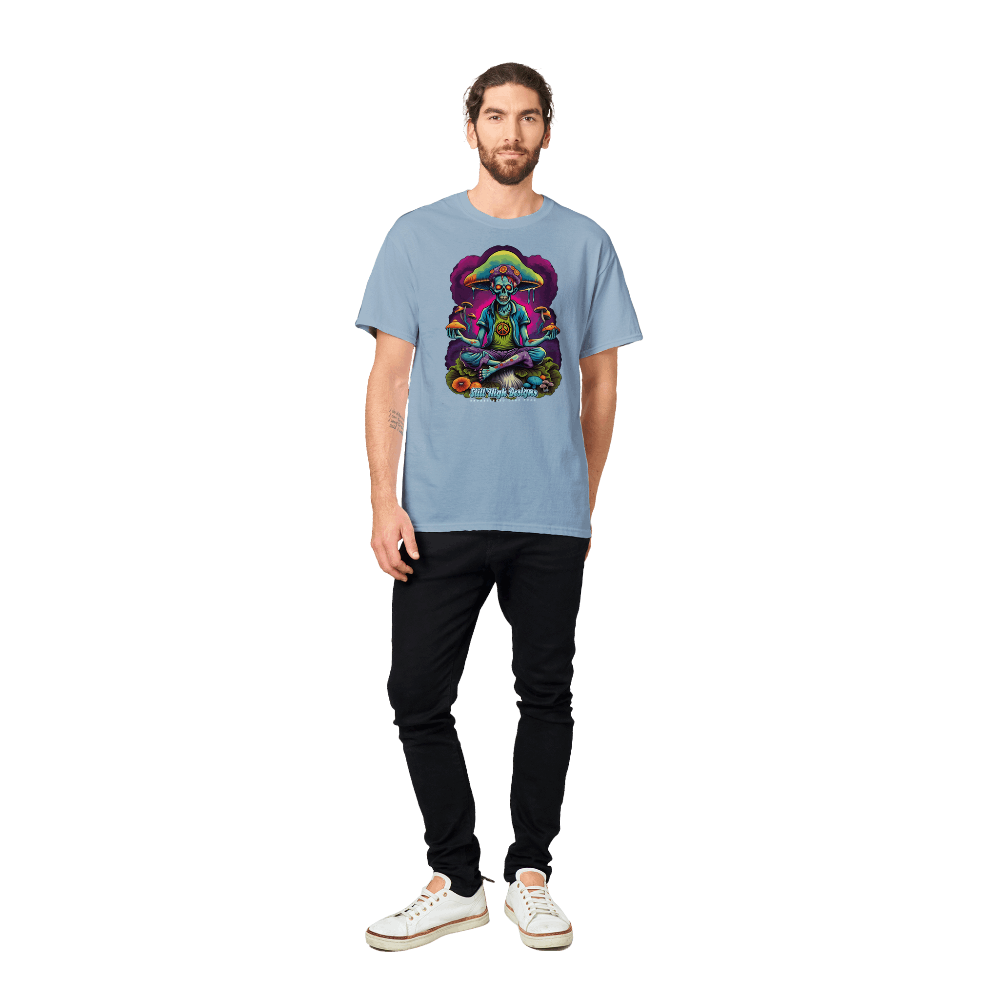 Zombie Mushroom Yoga Graphic T-shirt