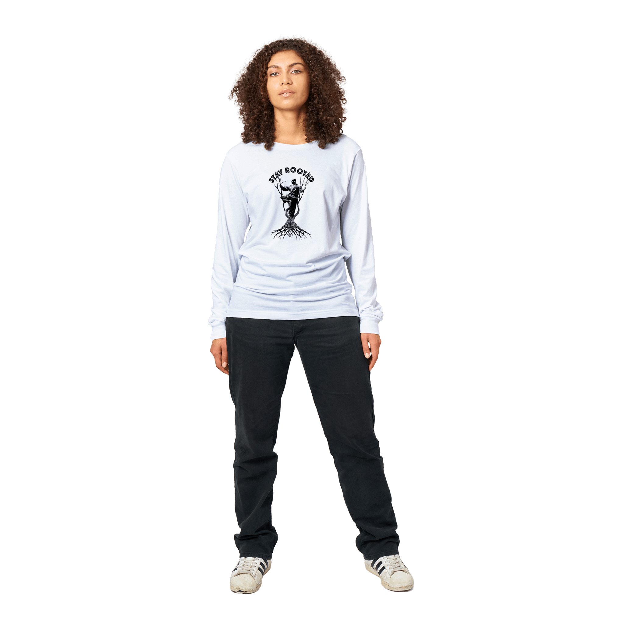 Stay Rooted Kung Fu Premium Graphic Long Sleeve T-shirt