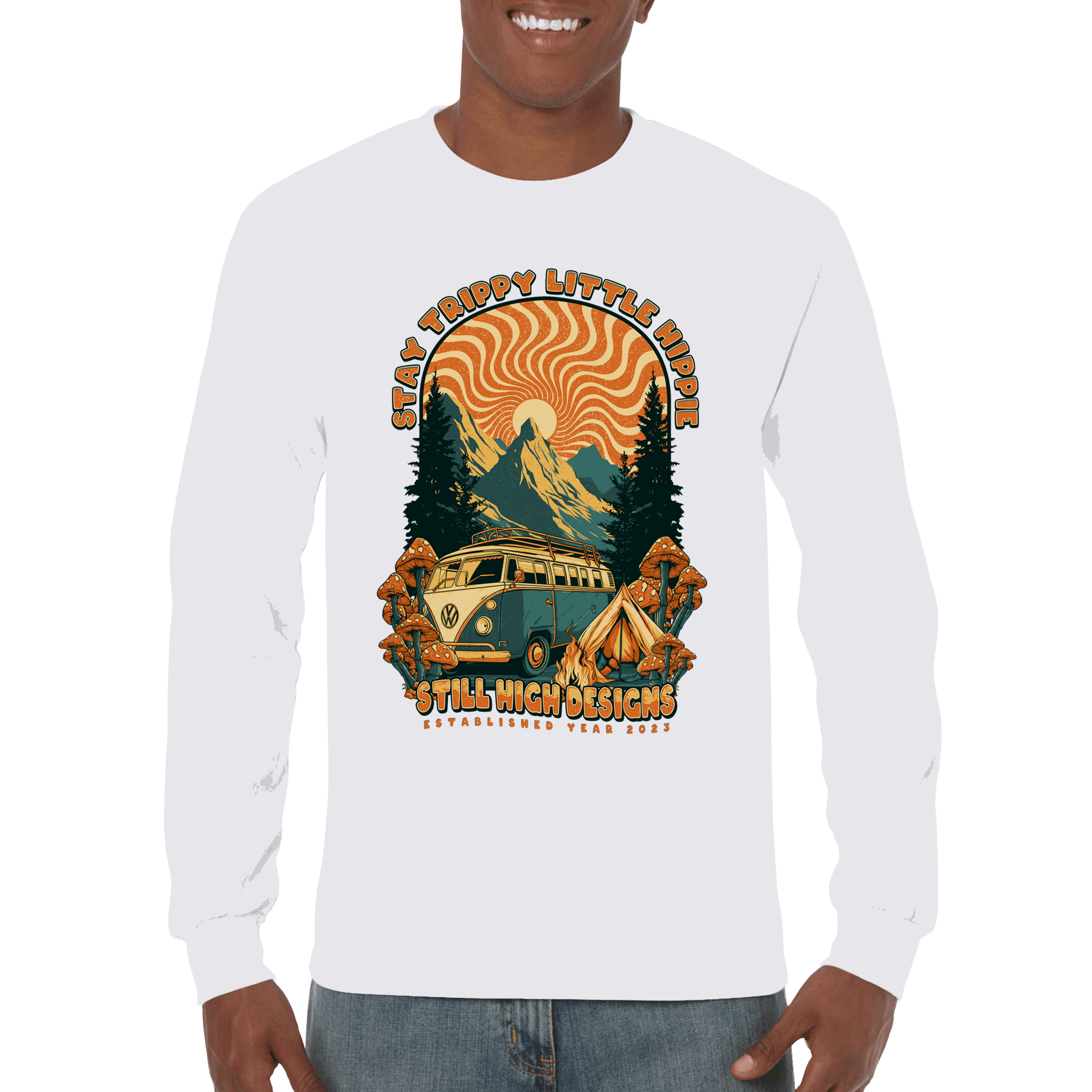 Camping Mushroom Premium Graphic Long Sleeve