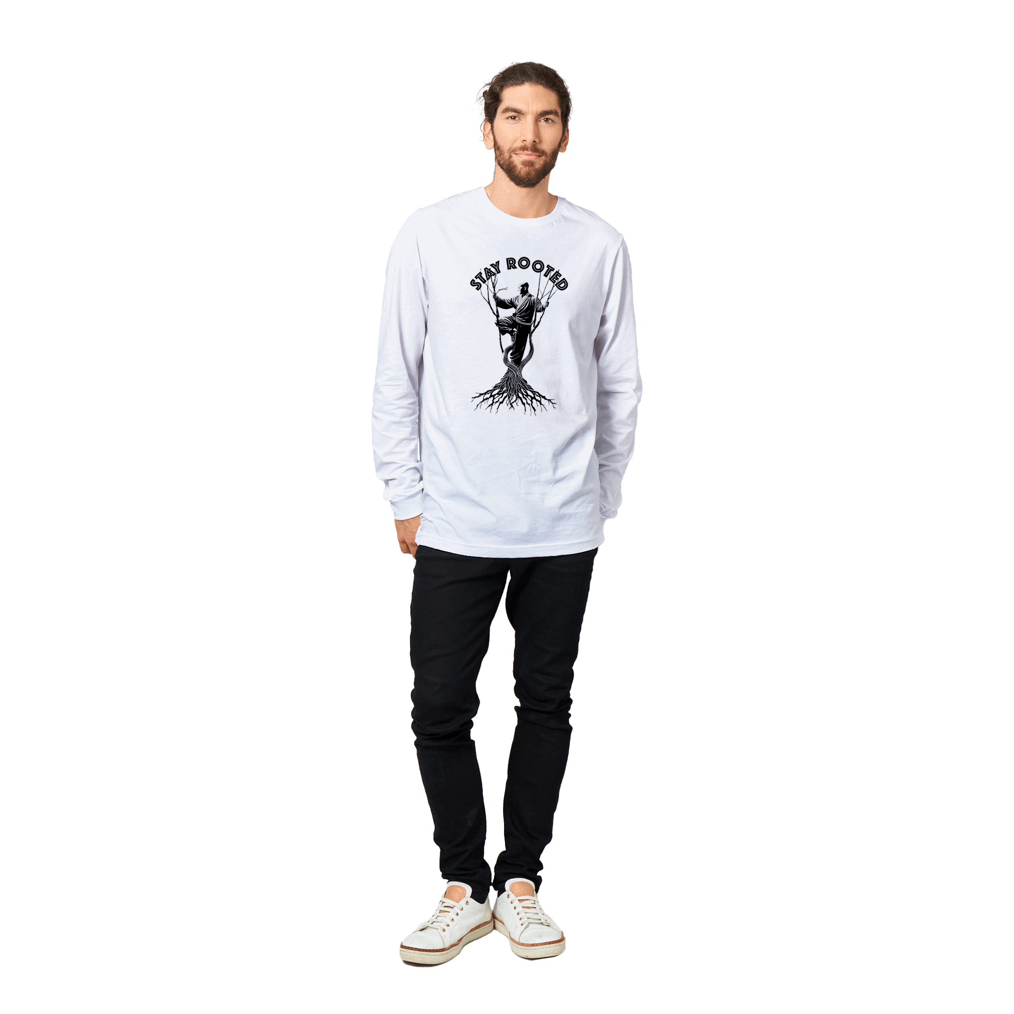 Stay Rooted Kung Fu Premium Graphic Long Sleeve T-shirt