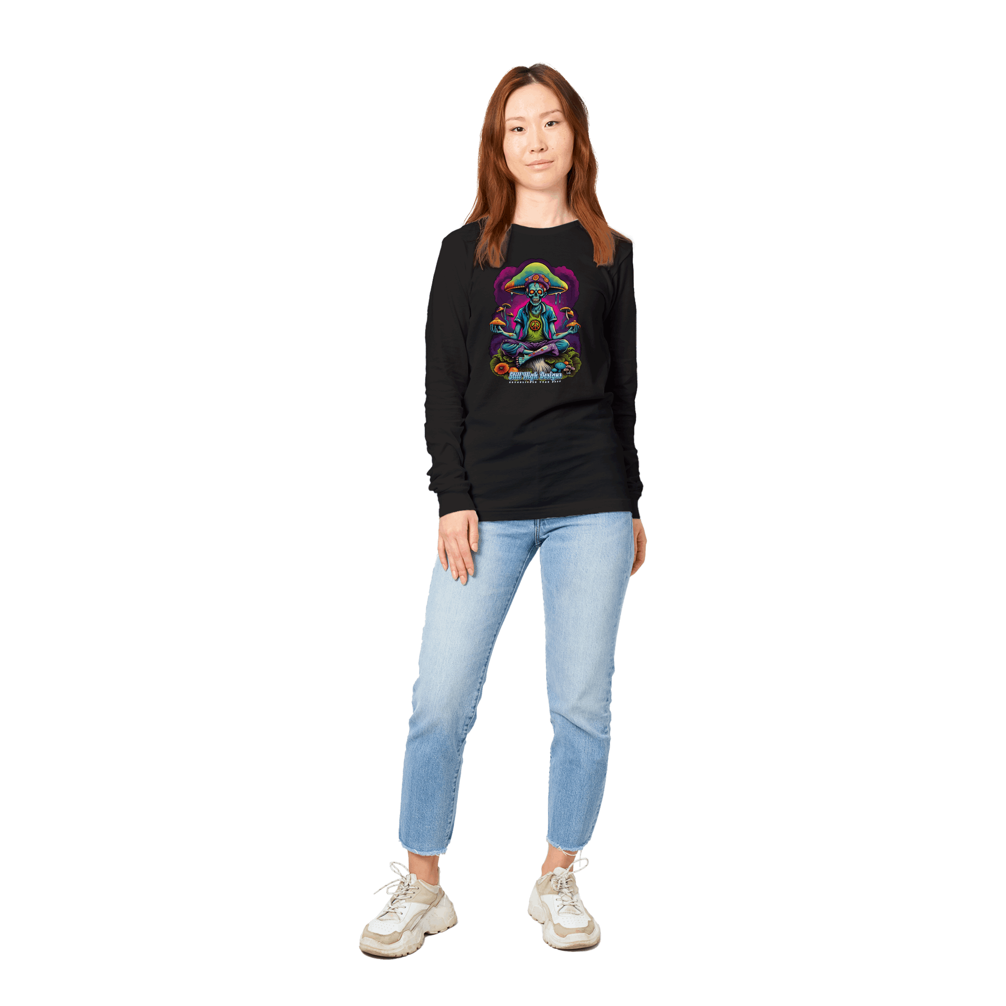 Zombie Mushroom Yoga Premium Graphic Long Sleeve