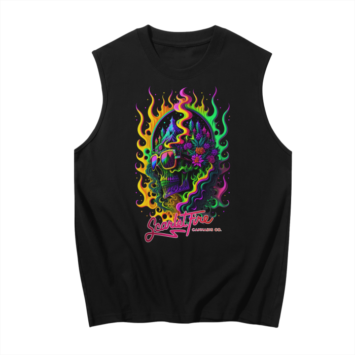 Scarlet Fire Cannabis Co Sleeveless Tank Top