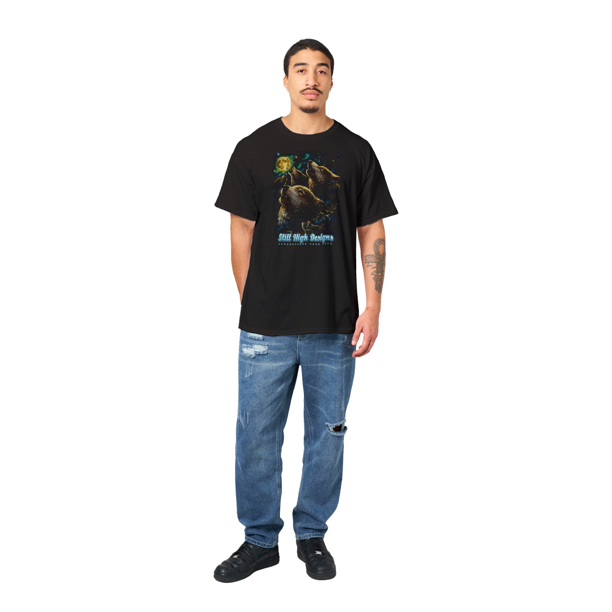 Howling Wolf Pack Graphic T-Shirt