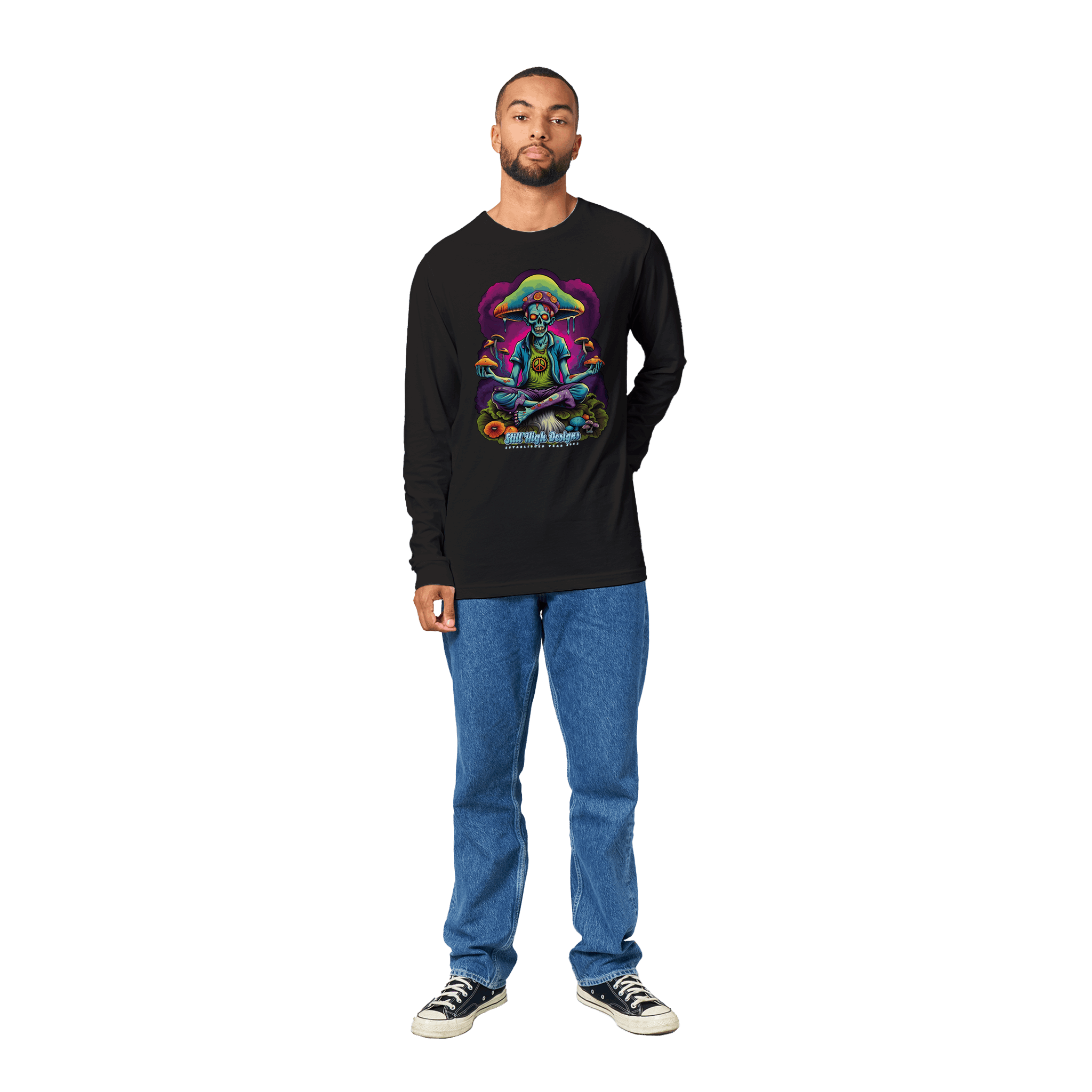 Zombie Mushroom Yoga Premium Graphic Long Sleeve