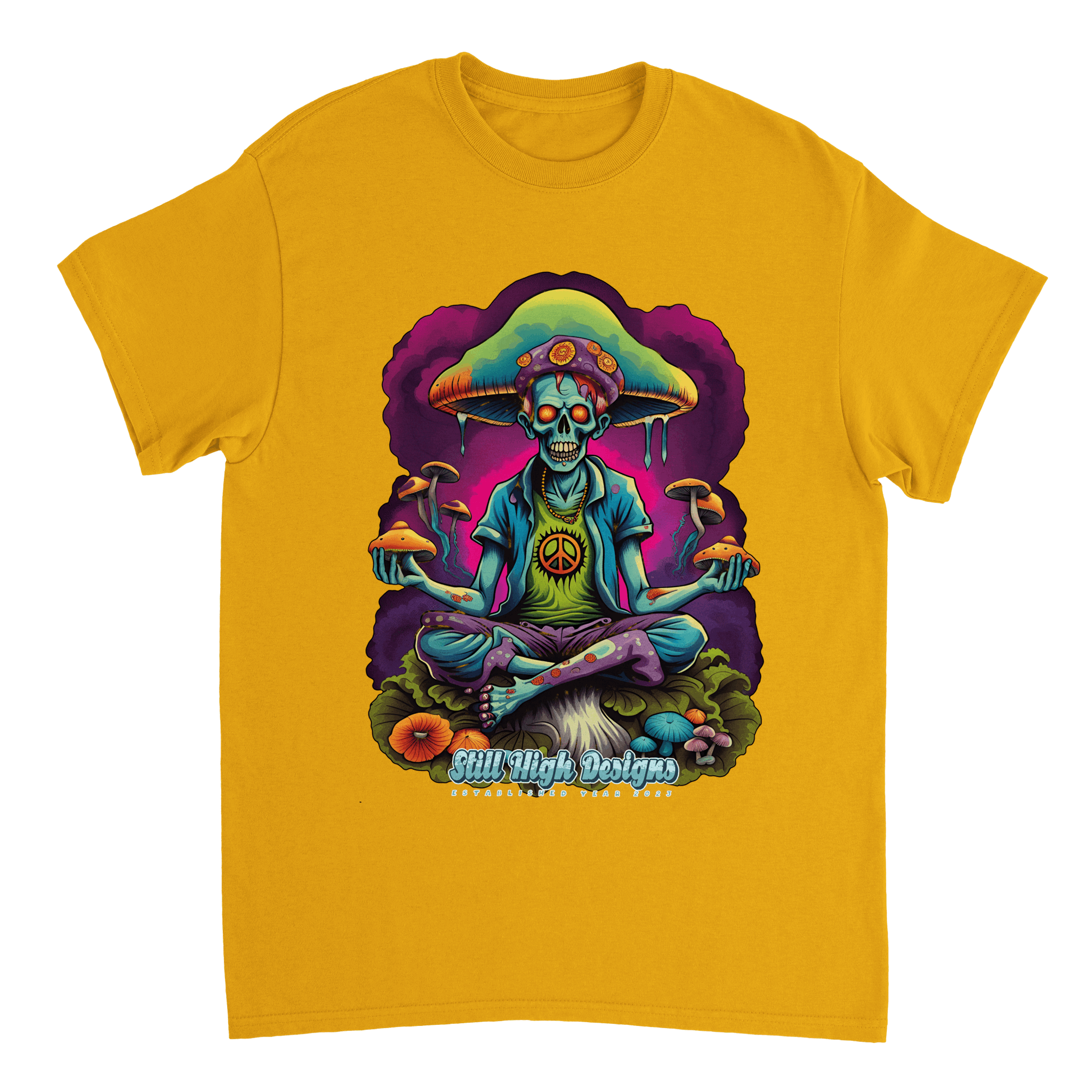 Zombie Mushroom Yoga Graphic T-shirt