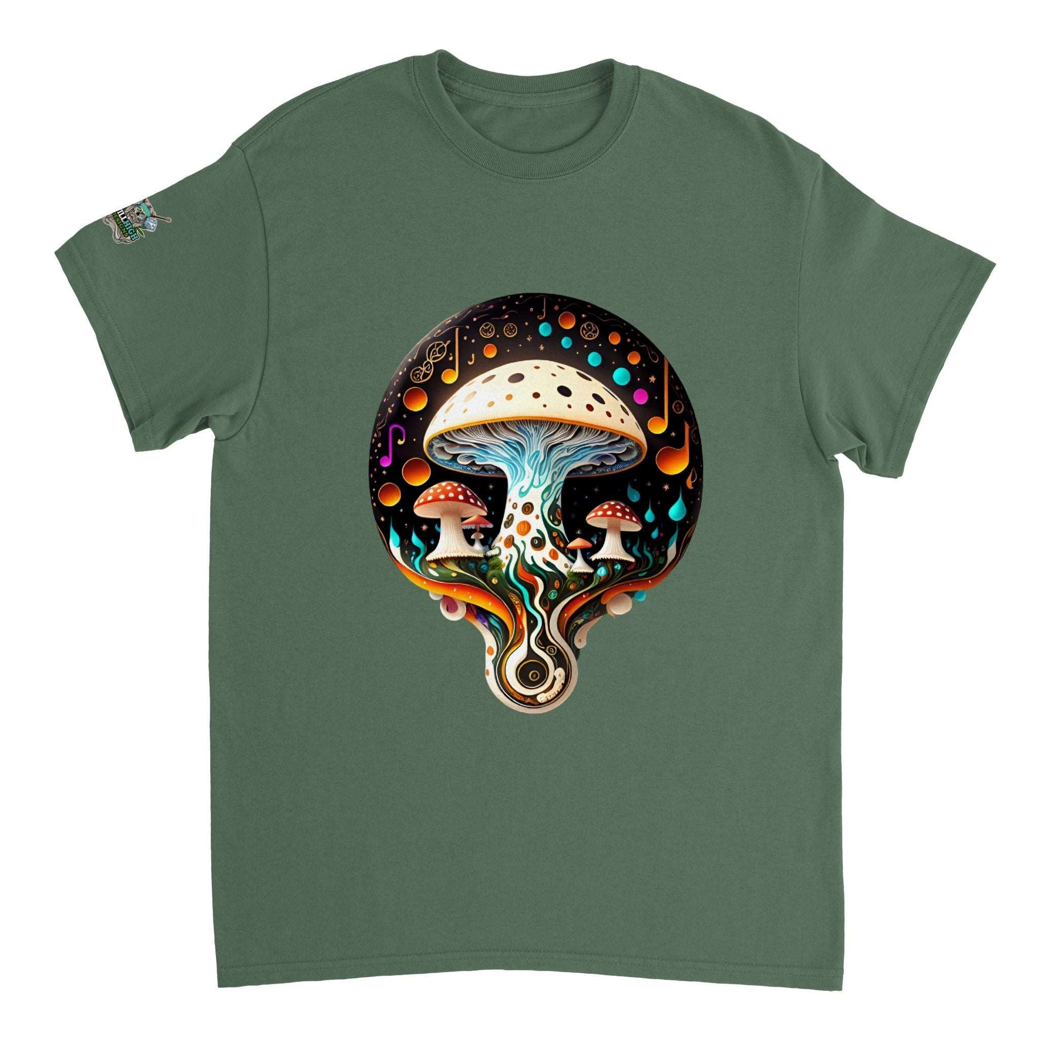 Psychedelic Mushroom Music Graphic T-Shirt