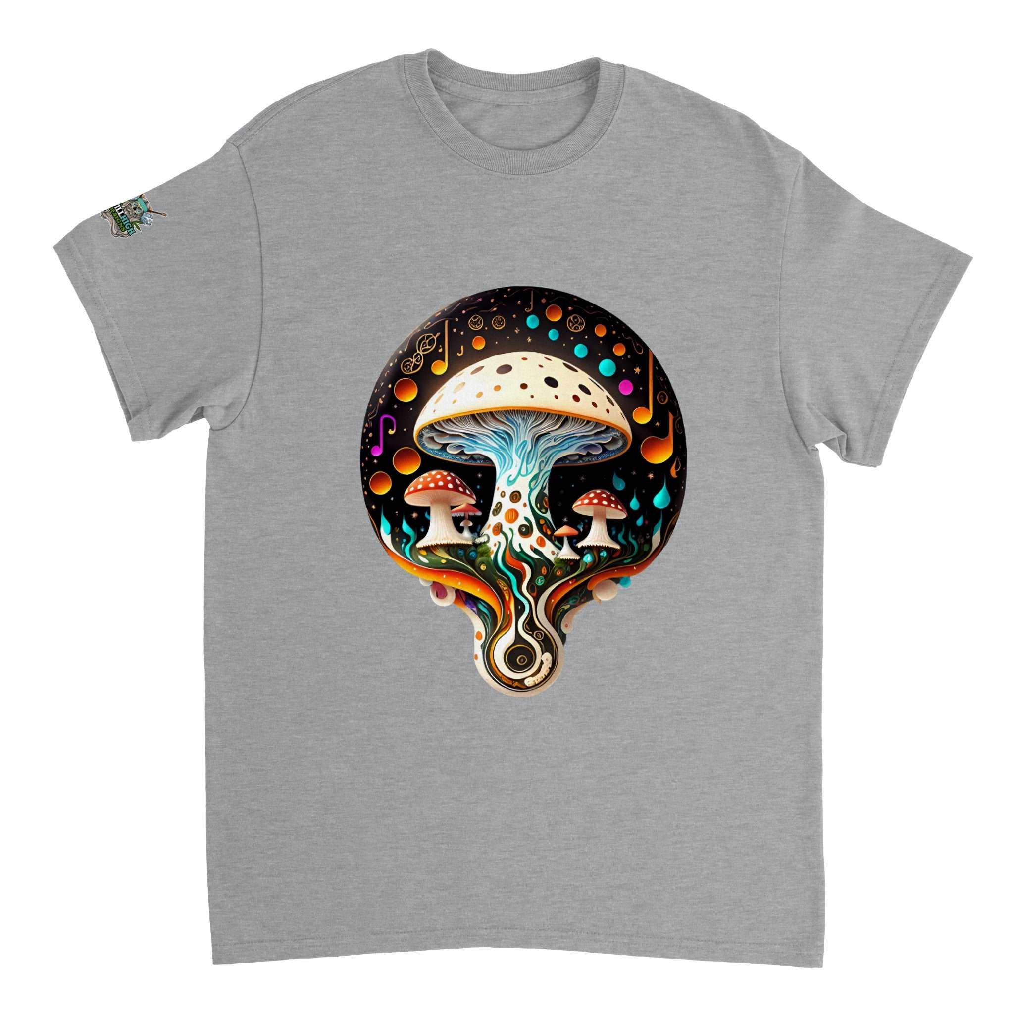 Psychedelic Mushroom Music Graphic T-Shirt