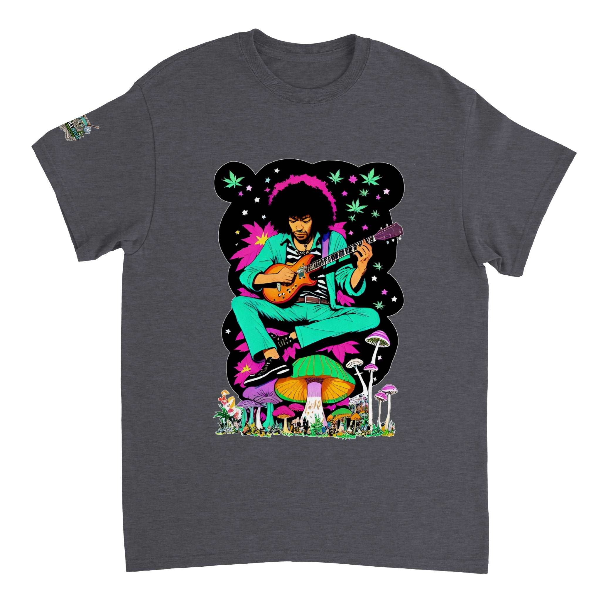 Musician and Magic Mushrooms Graphic T-Shirt