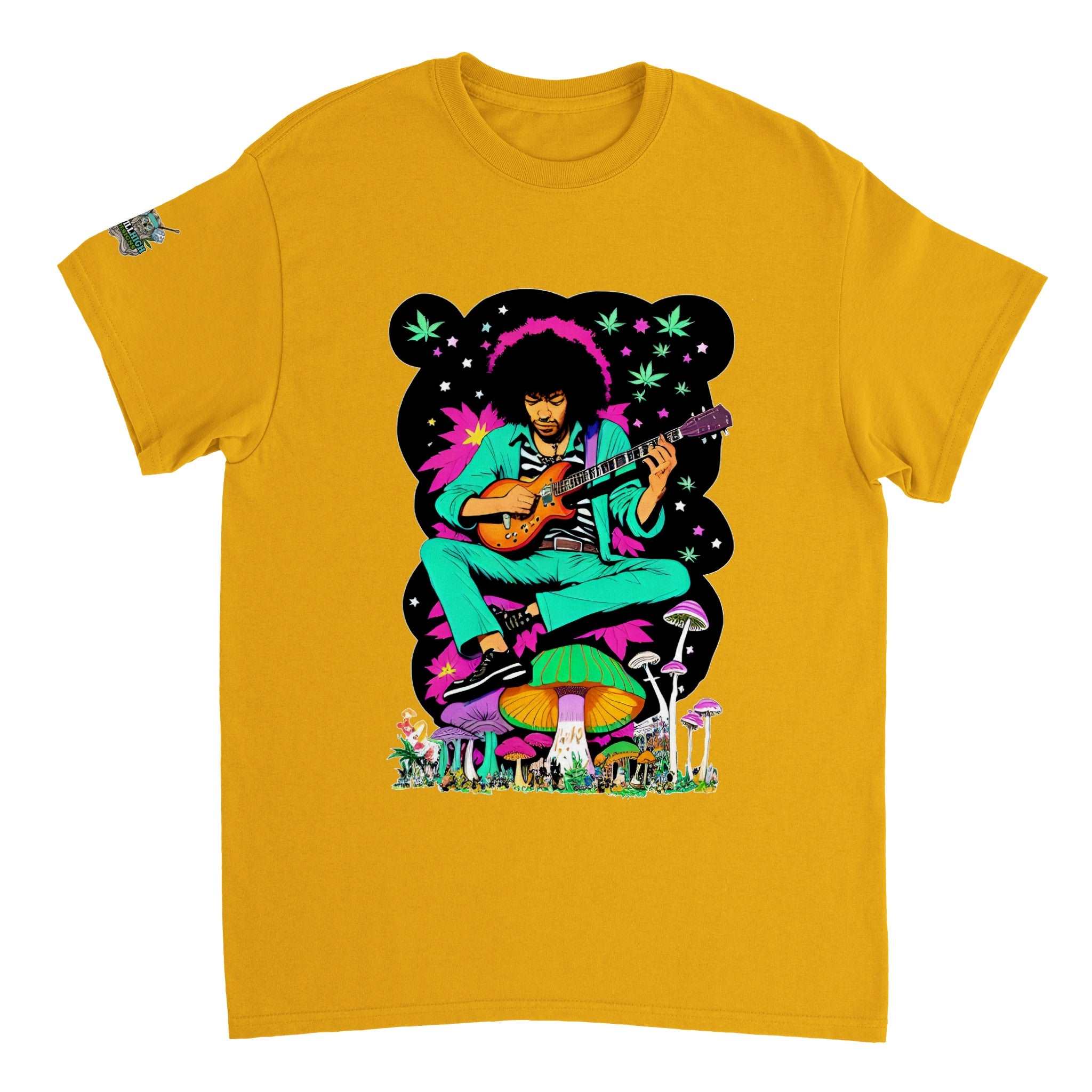 Musician and Magic Mushrooms Graphic T-Shirt